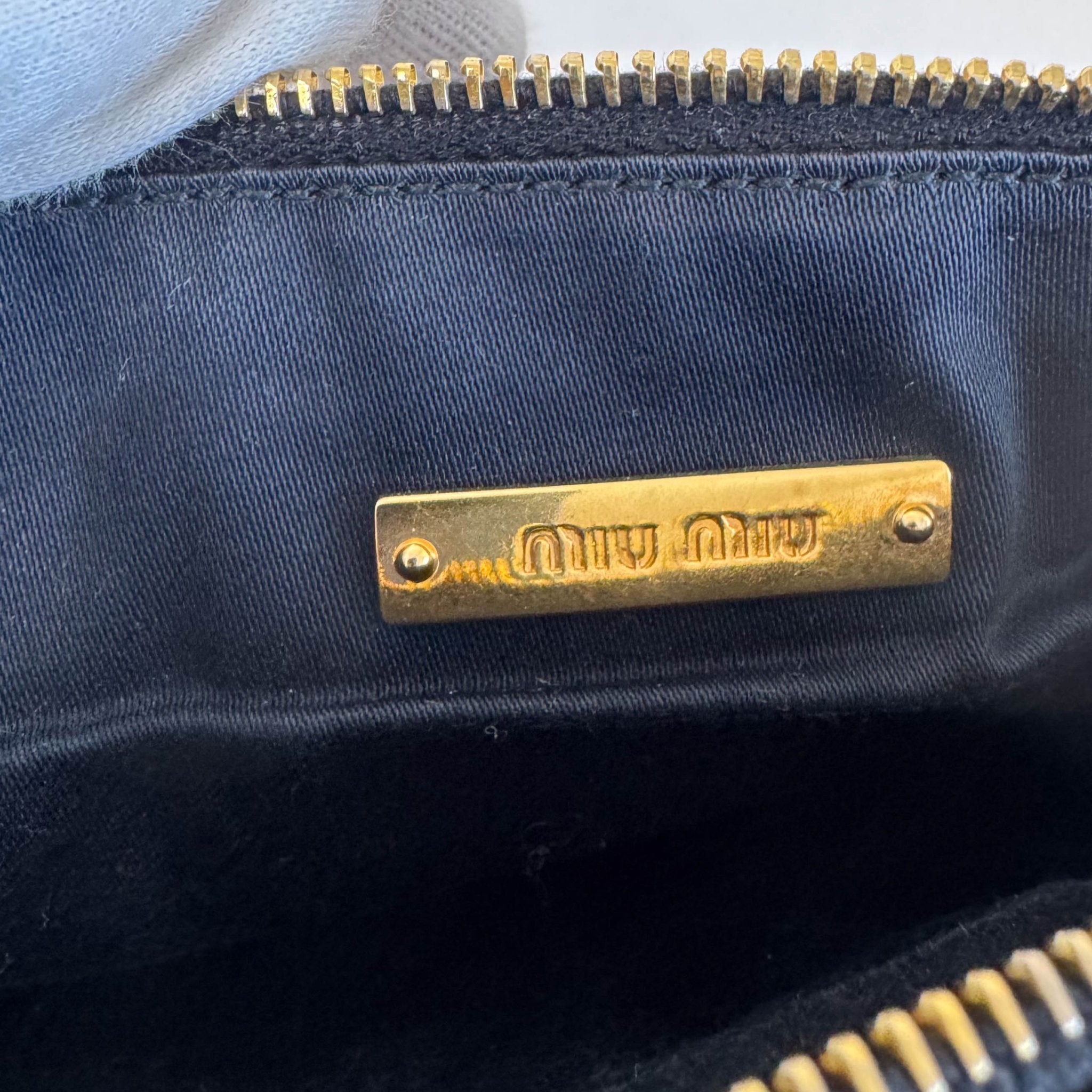MIU MIU Matelasse Black Leather Clutch Bag, in , Sold by HIVE PRELOVED - Clutch bags, ,