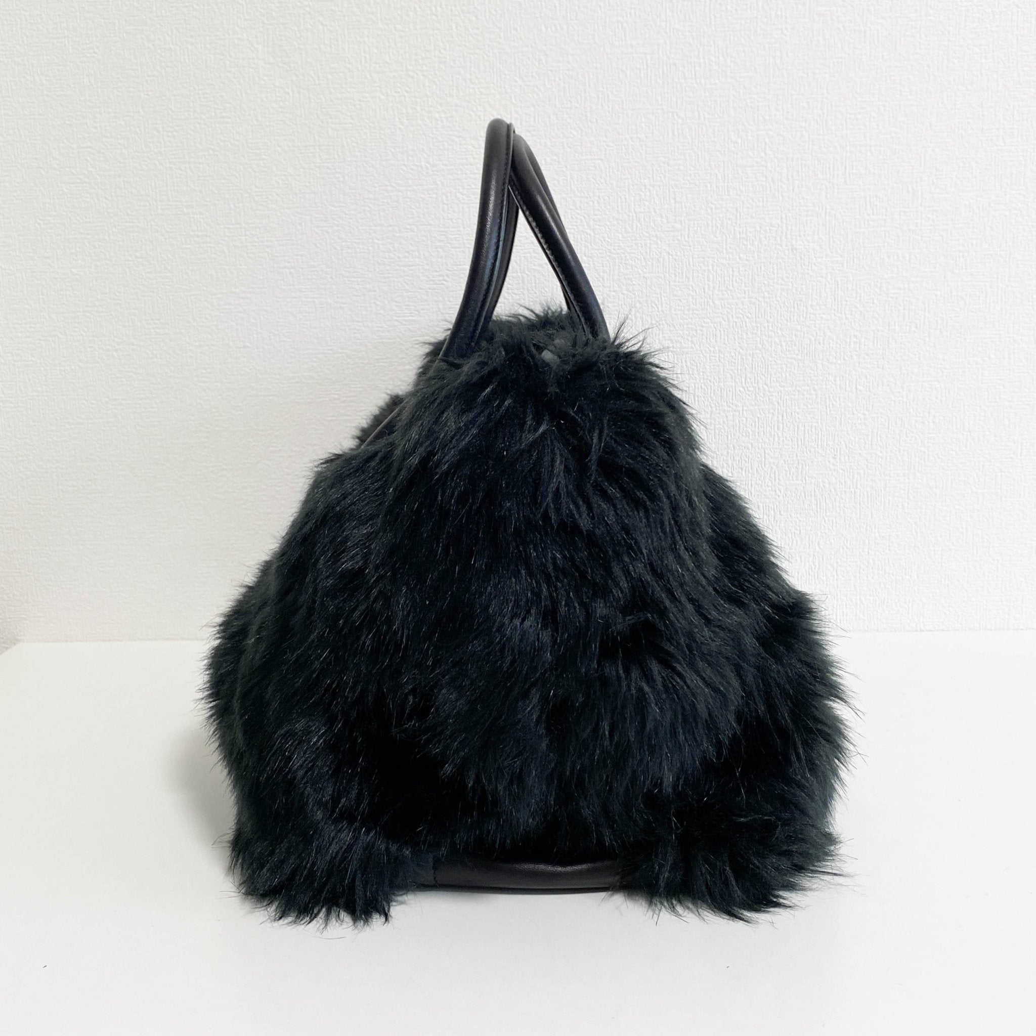 MIU MIU Matelasse Black Leather Fur Tote, in , Sold by HIVE PRELOVED - Totes, ,