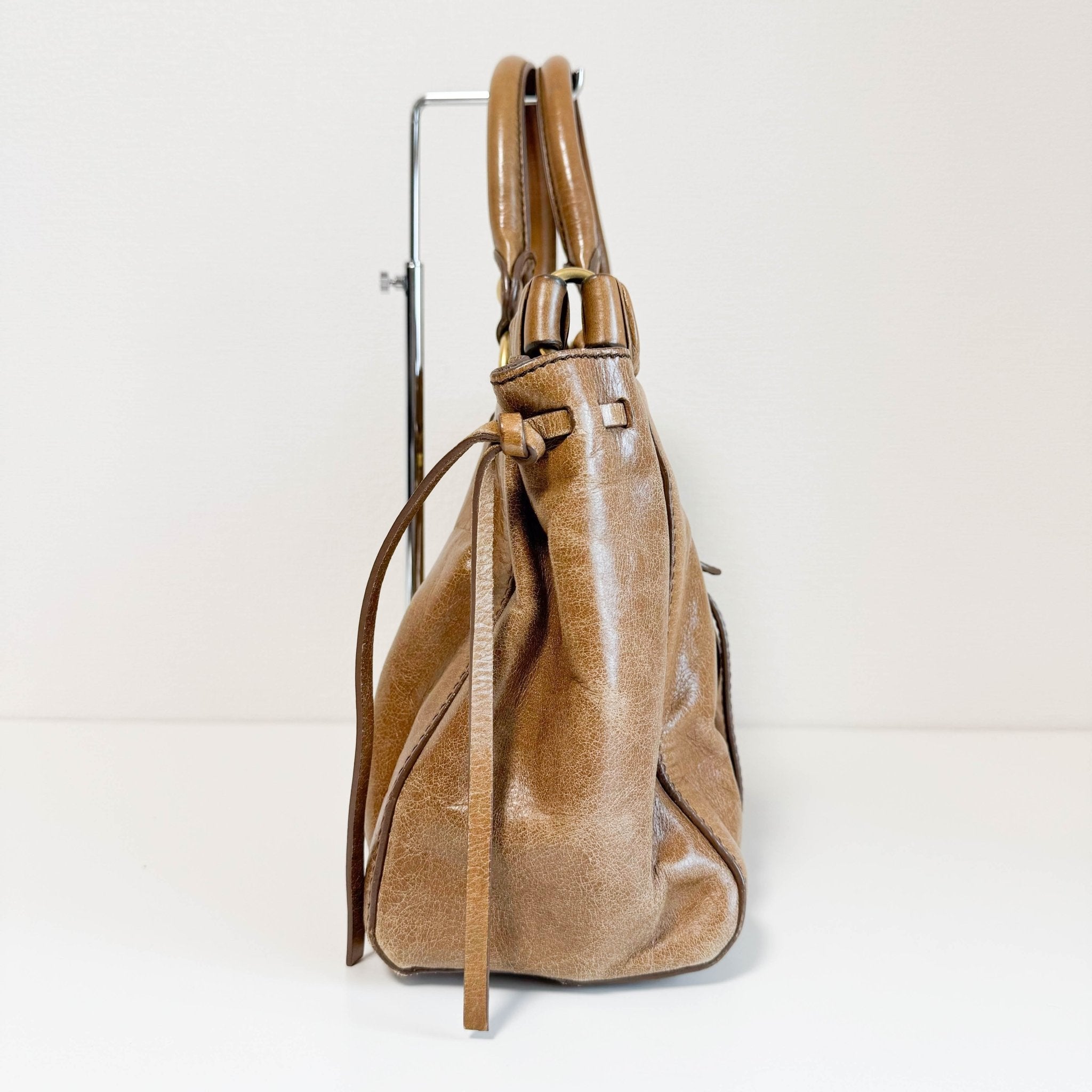 MIU MIU Matelassé Brown Leather Shoulder Bag Tote, in , Sold by HIVE PRELOVED - Handle Bags, Shoulder Bags,