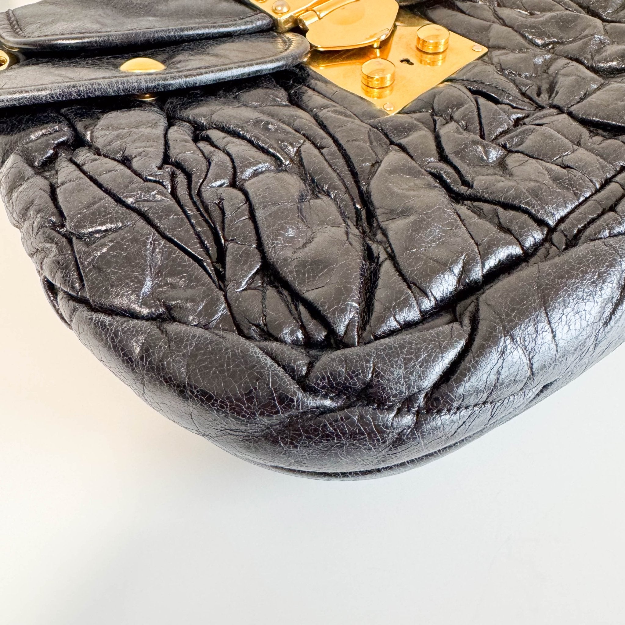 MIU MIU Matelassé Coffer Canvas Satchel Shoulder Bag Black, in , Sold by HIVE PRELOVED - Handle Bags, Shoulder Bags,