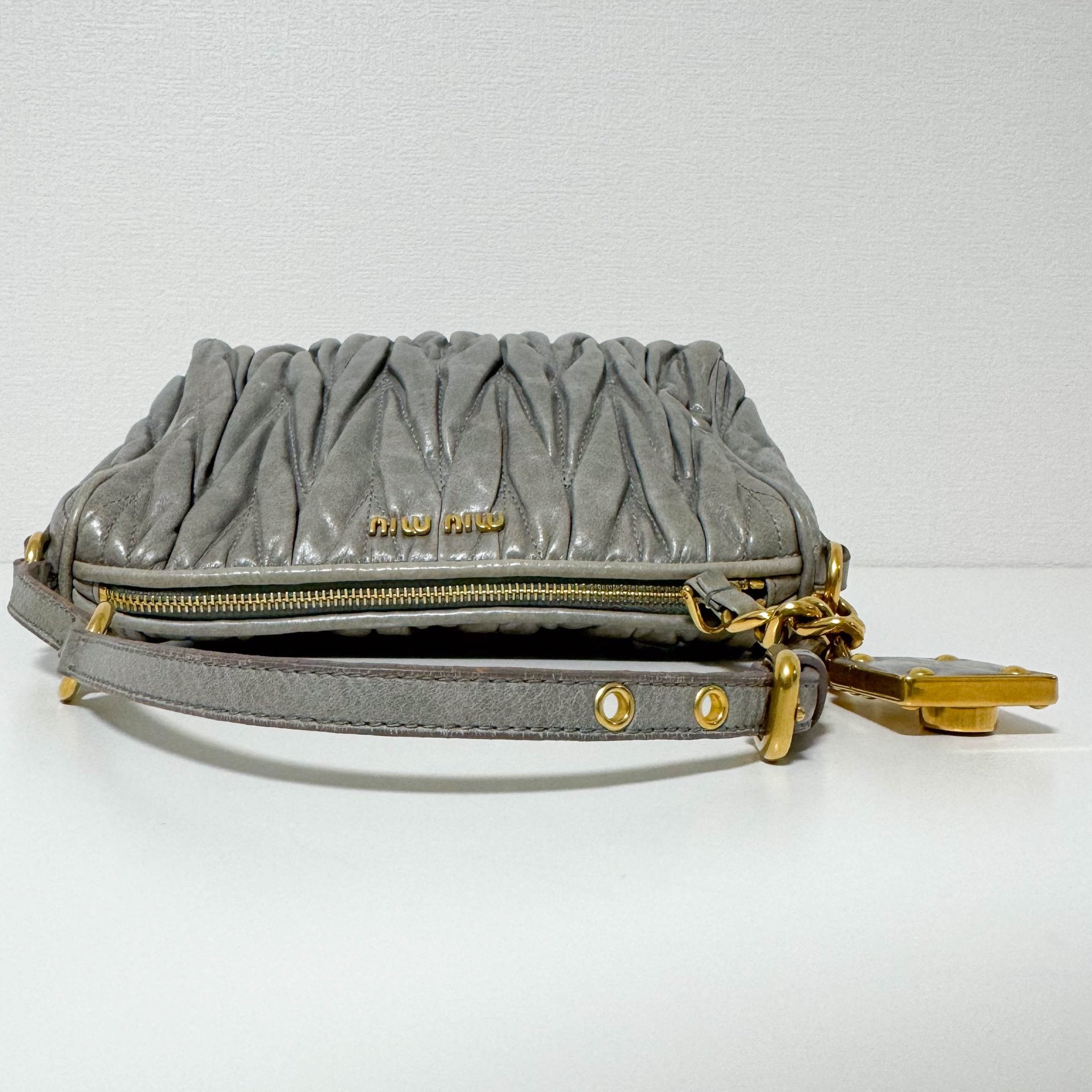 MIU MIU Matelassé Mini Cadena Lock Charm Shoulder Bag, in , Sold by HIVE PRELOVED - Shoulder Bags, ,
