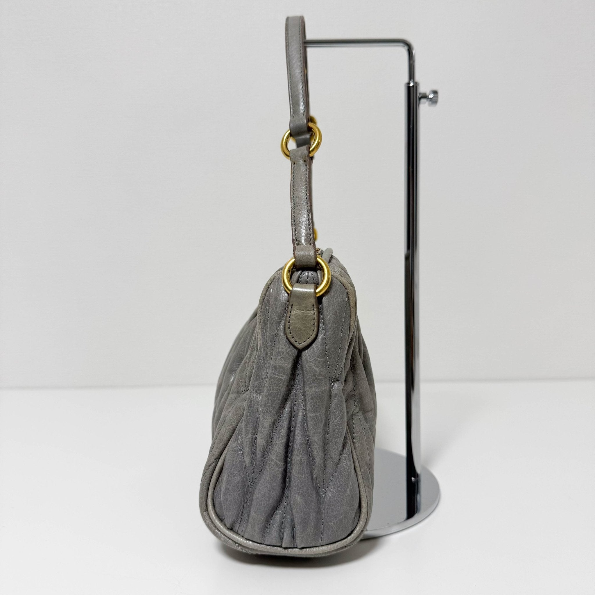 MIU MIU Matelassé Mini Cadena Lock Charm Shoulder Bag, in , Sold by HIVE PRELOVED - Shoulder Bags, ,