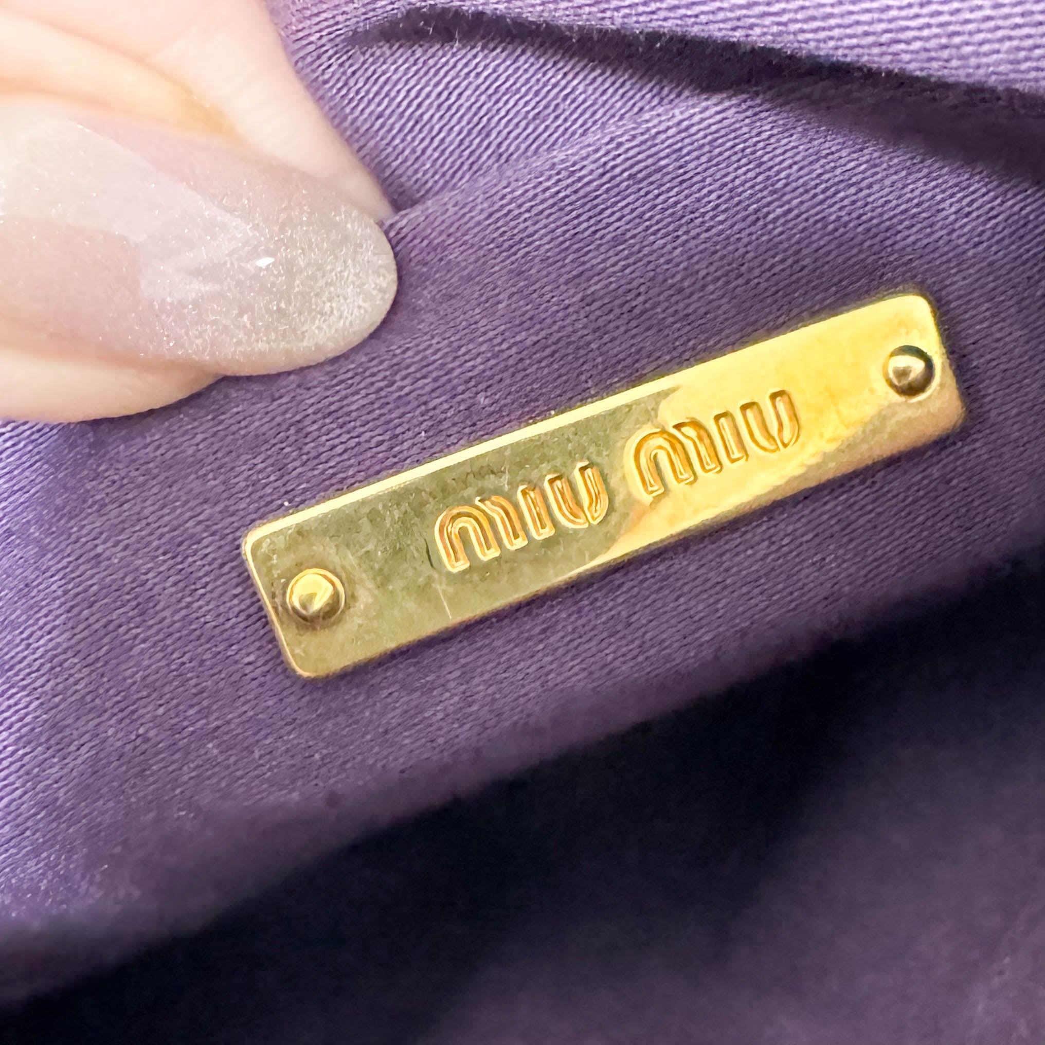 MIU MIU Matelassé Mini Cadena Lock Charm Shoulder Bag, in , Sold by HIVE PRELOVED - Shoulder Bags, ,