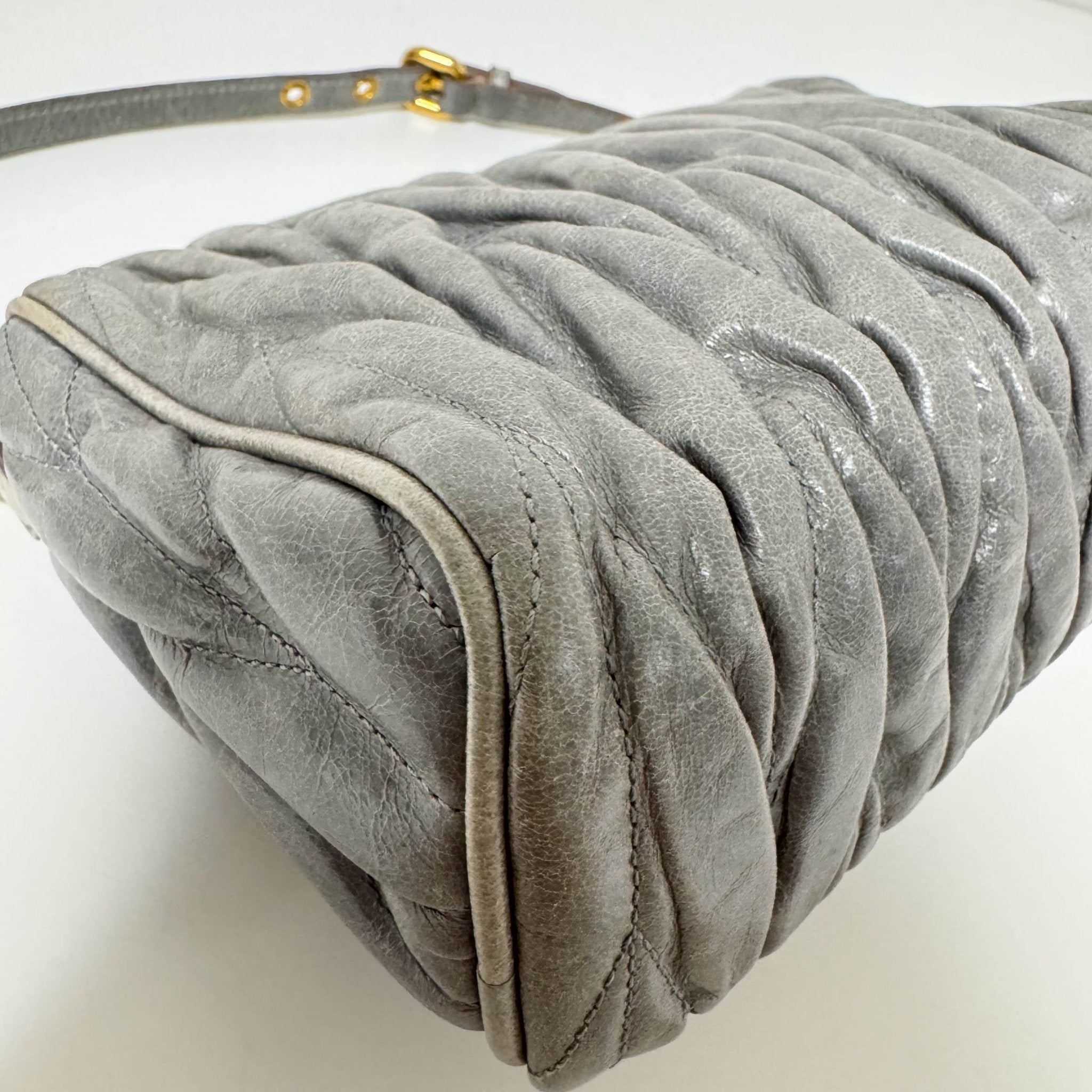 MIU MIU Matelassé Mini Cadena Lock Charm Shoulder Bag, in , Sold by HIVE PRELOVED - Shoulder Bags, ,