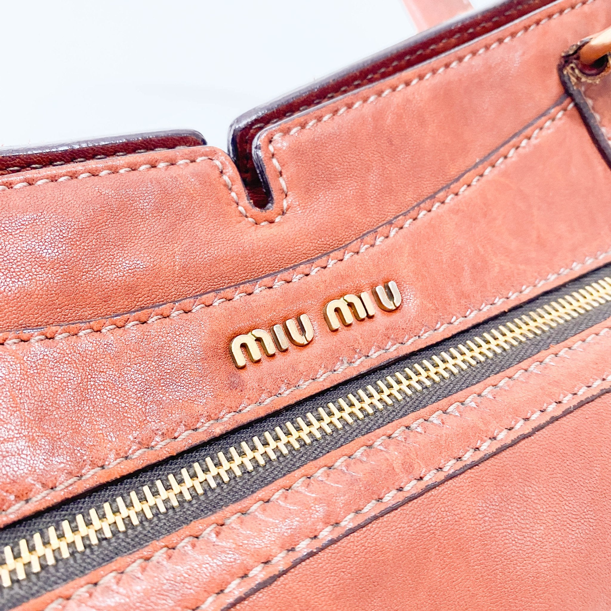 MIU MIU Miu Miu Leather Brown Shoulder Bag, in , Sold by HIVE PRELOVED - Shoulder Bags, ,