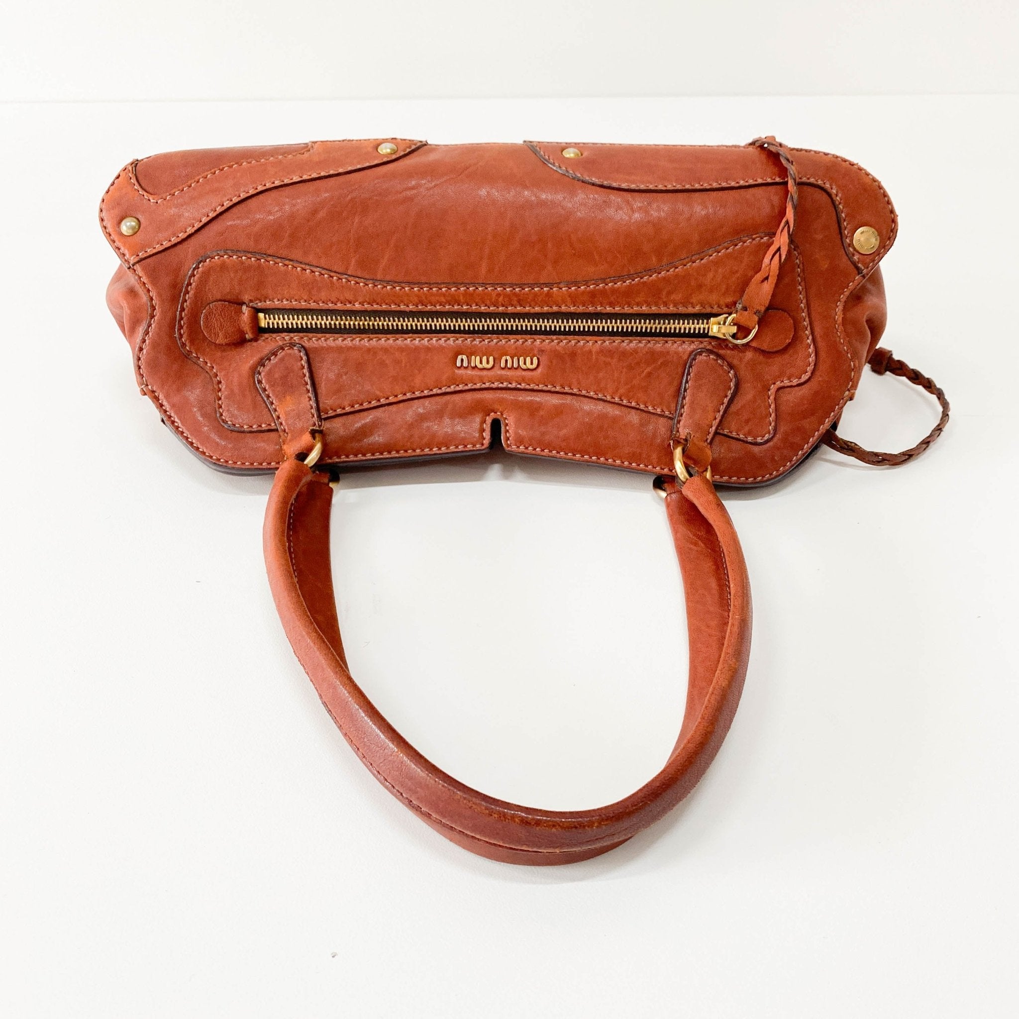 MIU MIU Miu Miu Leather Brown Shoulder Bag, in , Sold by HIVE PRELOVED - Shoulder Bags, ,