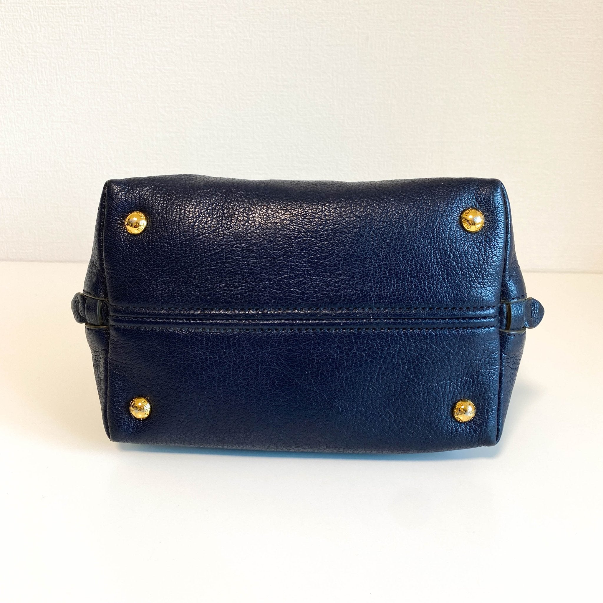 MIU MIU Navy Leather Top Handle With Crossbody Strap Bag, in , Sold by HIVE PRELOVED - Crossbody bags, Handle Bags,