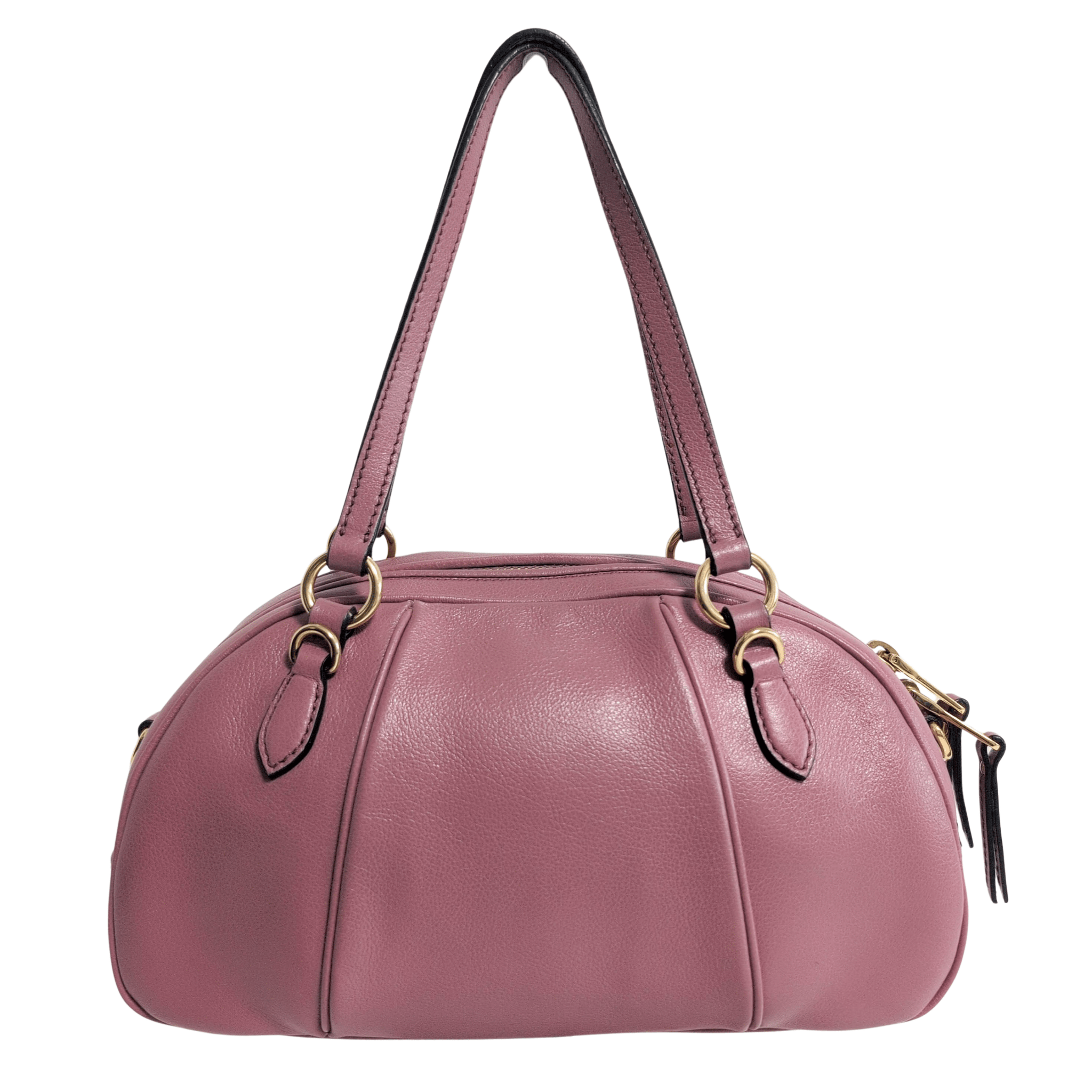 MIU MIU Pink Leather Boston Bowling Bag – HIVE PRELOVED MIU MIU Pink Leather Boston Bowling Bag – HIVE PRELOVED