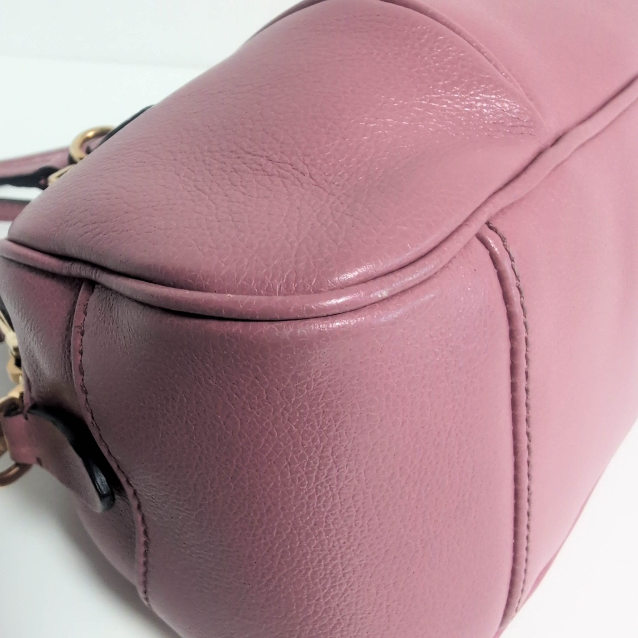 MIU MIU Pink Leather Boston Bowling Bag, in , Sold by HIVE PRELOVED - Handle Bags, ,