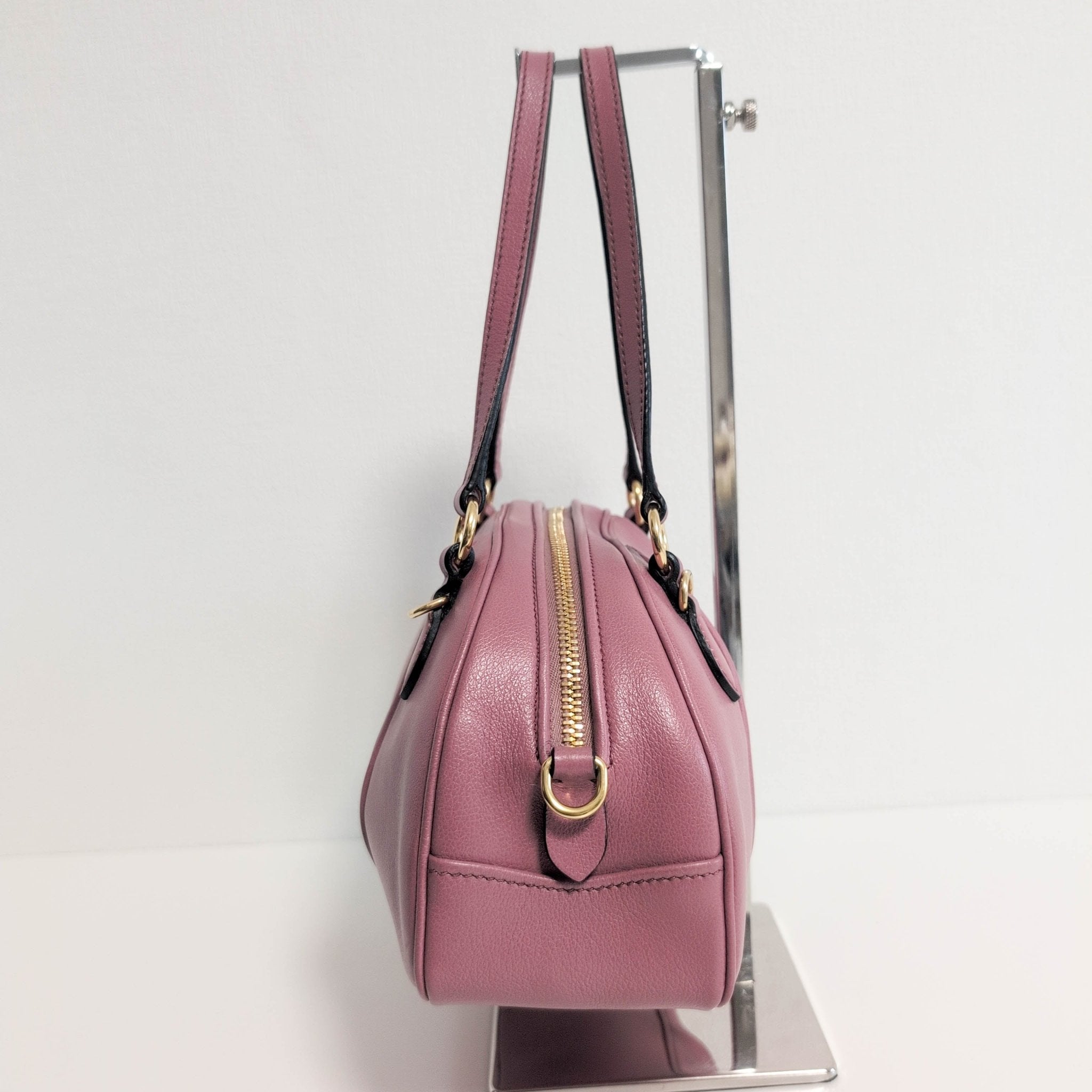 MIU MIU Pink Leather Boston Bowling Bag, in , Sold by HIVE PRELOVED - Handle Bags, ,