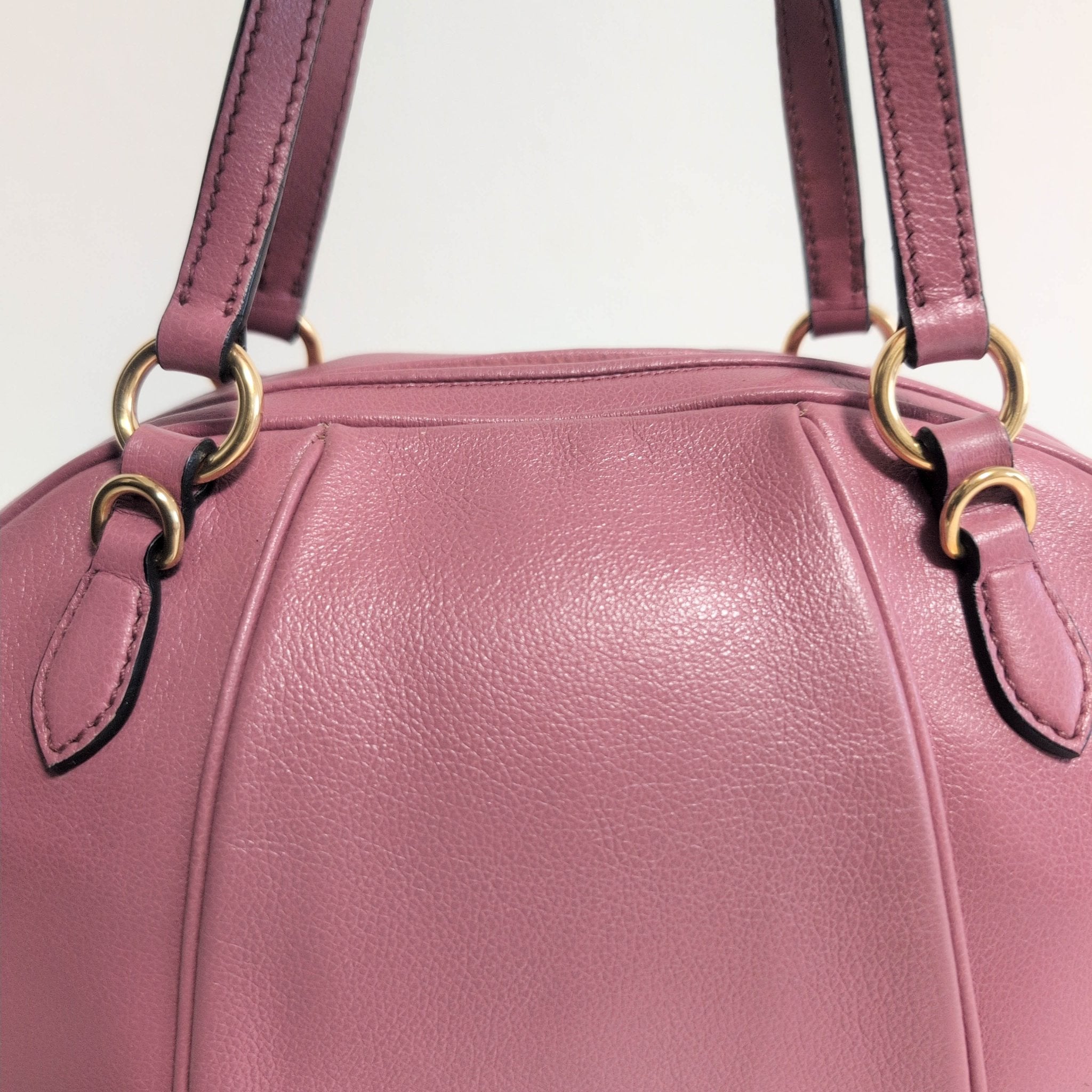MIU MIU Pink Leather Boston Bowling Bag, in , Sold by HIVE PRELOVED - Handle Bags, ,