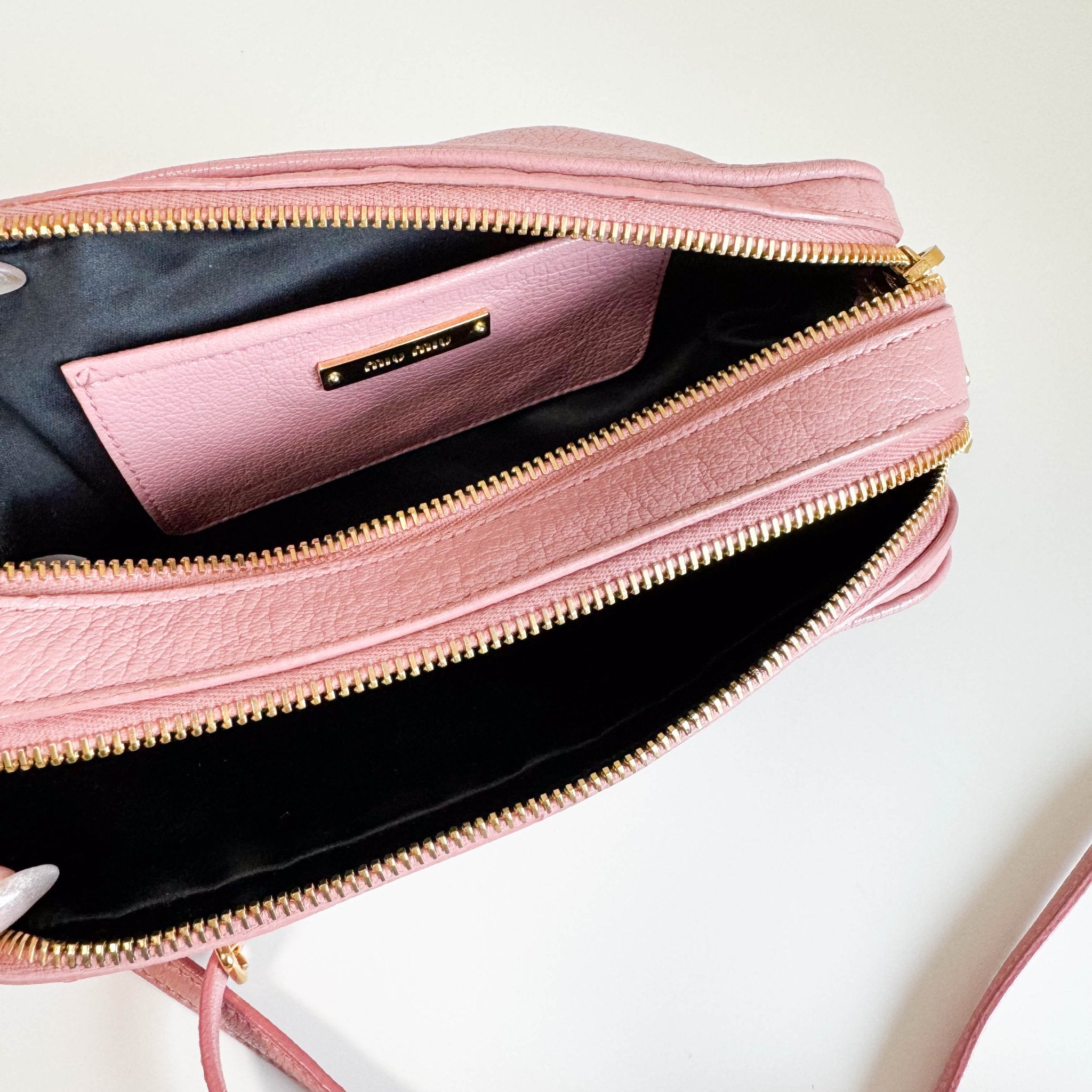 MIU MIU Pink Leather Camera Bag With Crossbody Strap, in , Sold by HIVE PRELOVED - Crossbody bags, ,