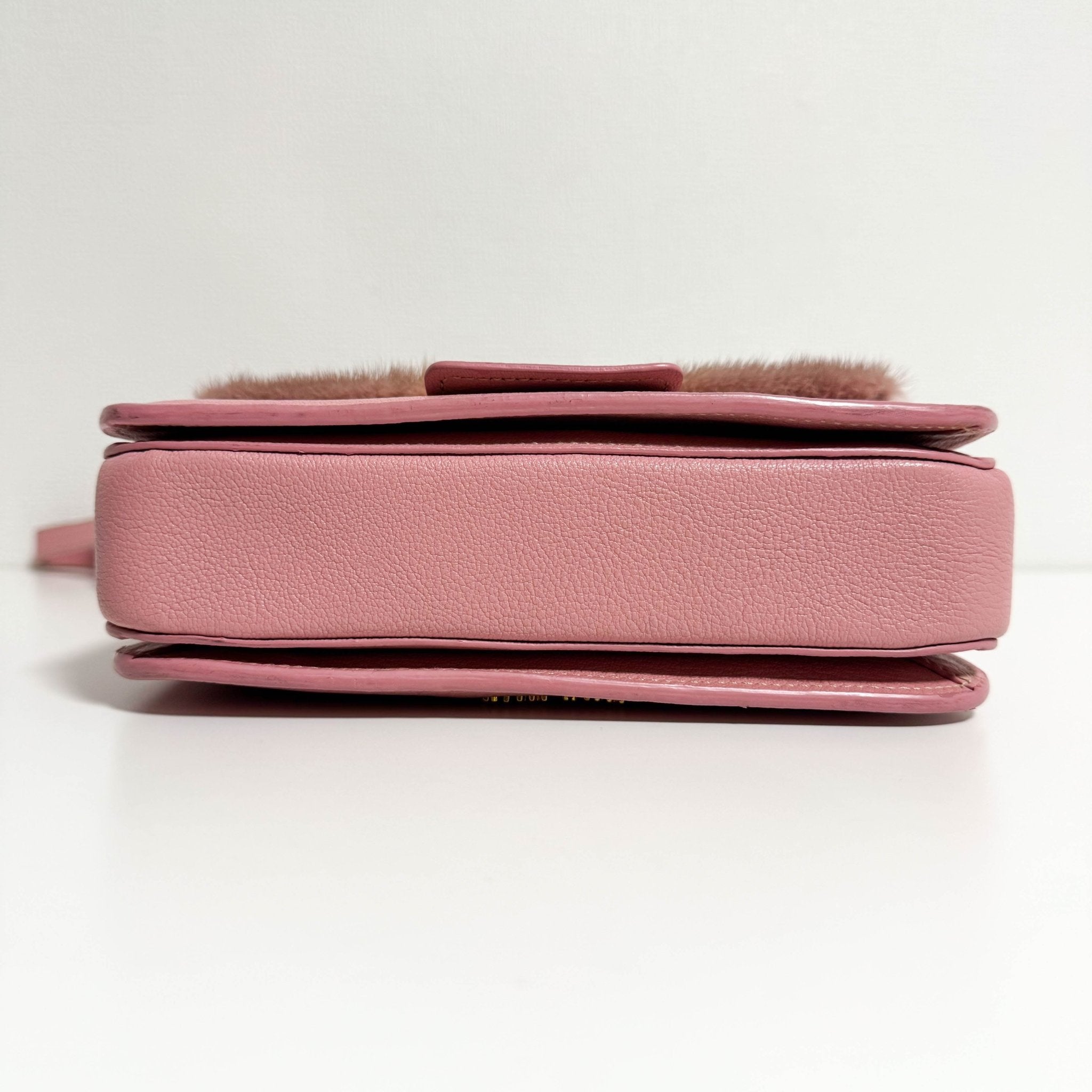 MIU MIU Pink Leather Fur Shoulder Bag, in , Sold by HIVE PRELOVED - Shoulder Bags, ,