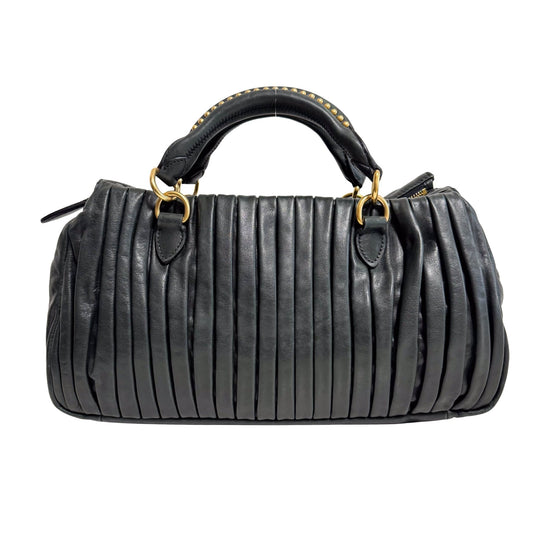 MIU MIU Pleated Leather Green Gold Hardware Handbag, in , Sold by HIVE PRELOVED - Handle Bags, ,
