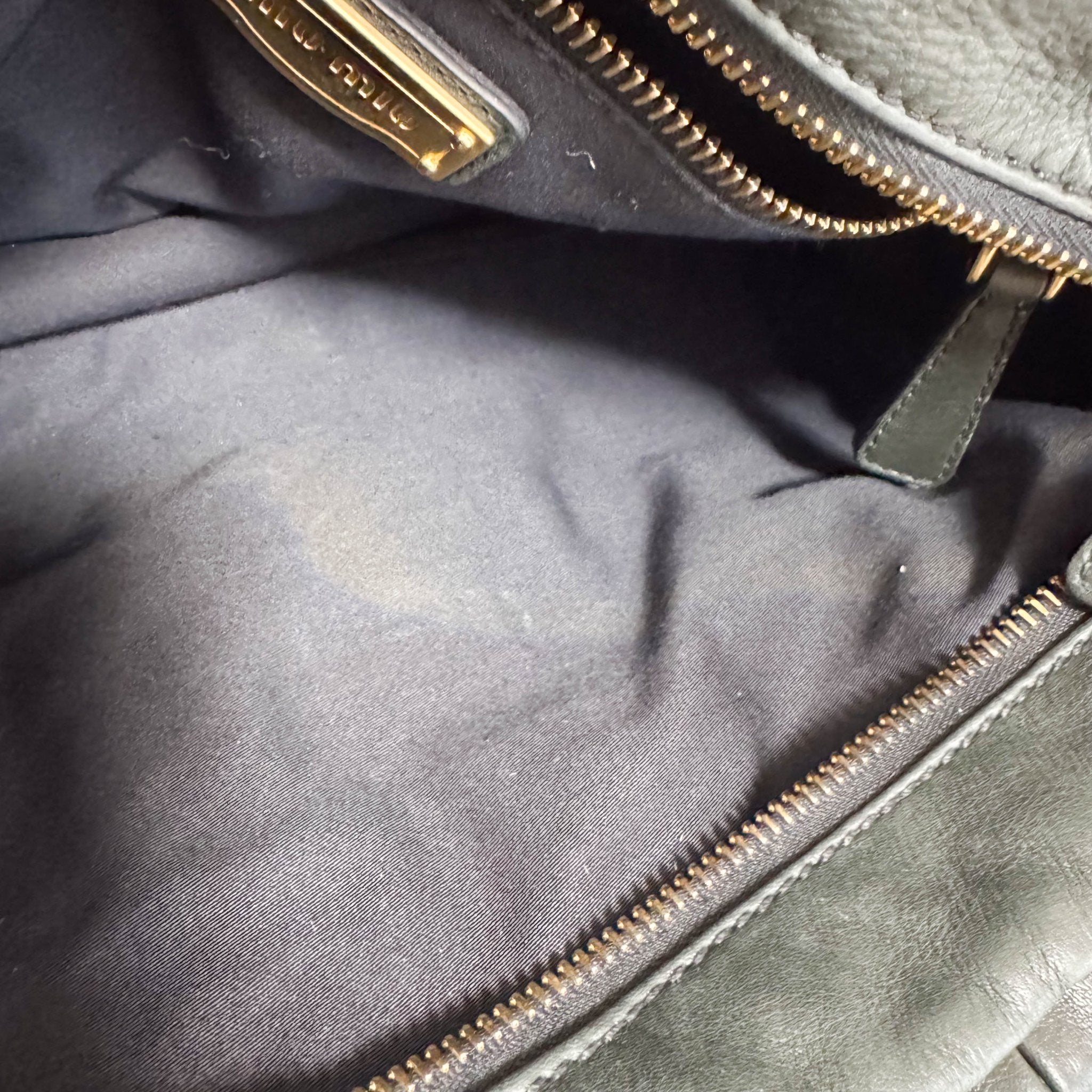 MIU MIU Pleated Leather Green Gold Hardware Handbag, in , Sold by HIVE PRELOVED - Handle Bags, ,