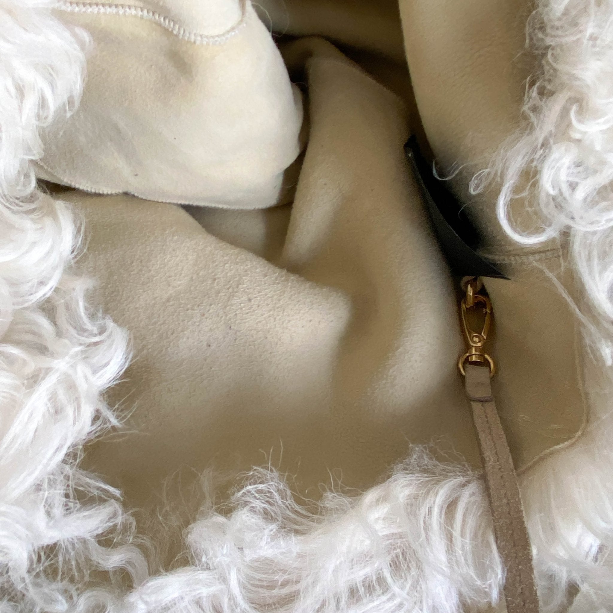 MIU MIU Sheep Fur Satchel Tote, in , Sold by HIVE PRELOVED - Crossbody bags, ,