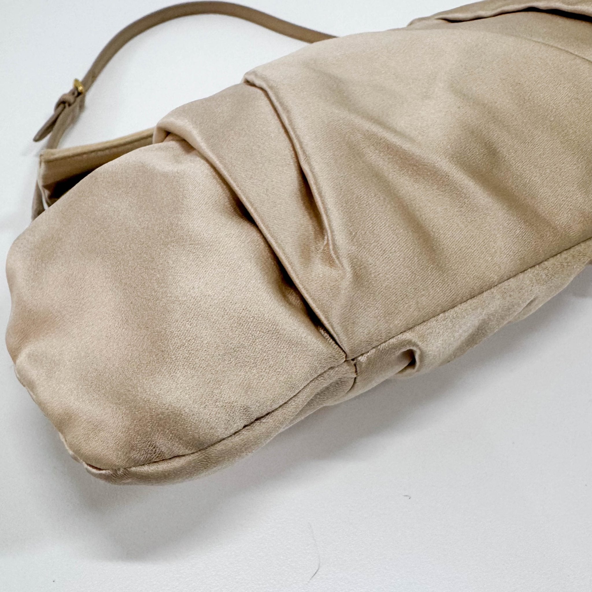 MIU MIU Silk Satin Beige Handle Bag, in , Sold by HIVE PRELOVED - Handle Bags, ,