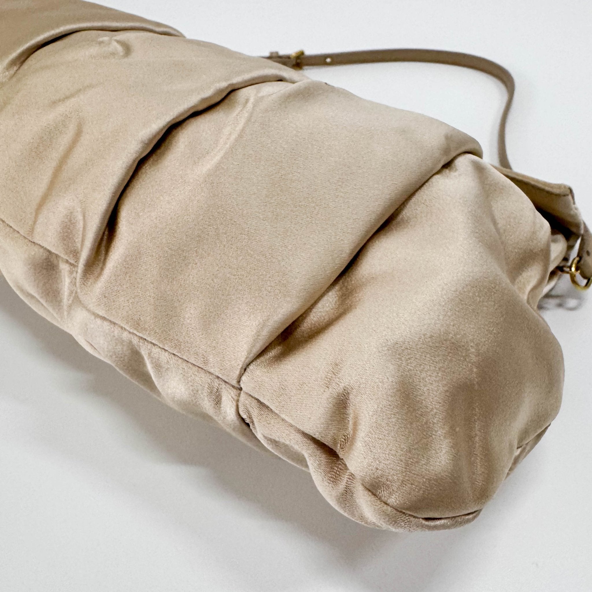 MIU MIU Silk Satin Beige Handle Bag, in , Sold by HIVE PRELOVED - Handle Bags, ,