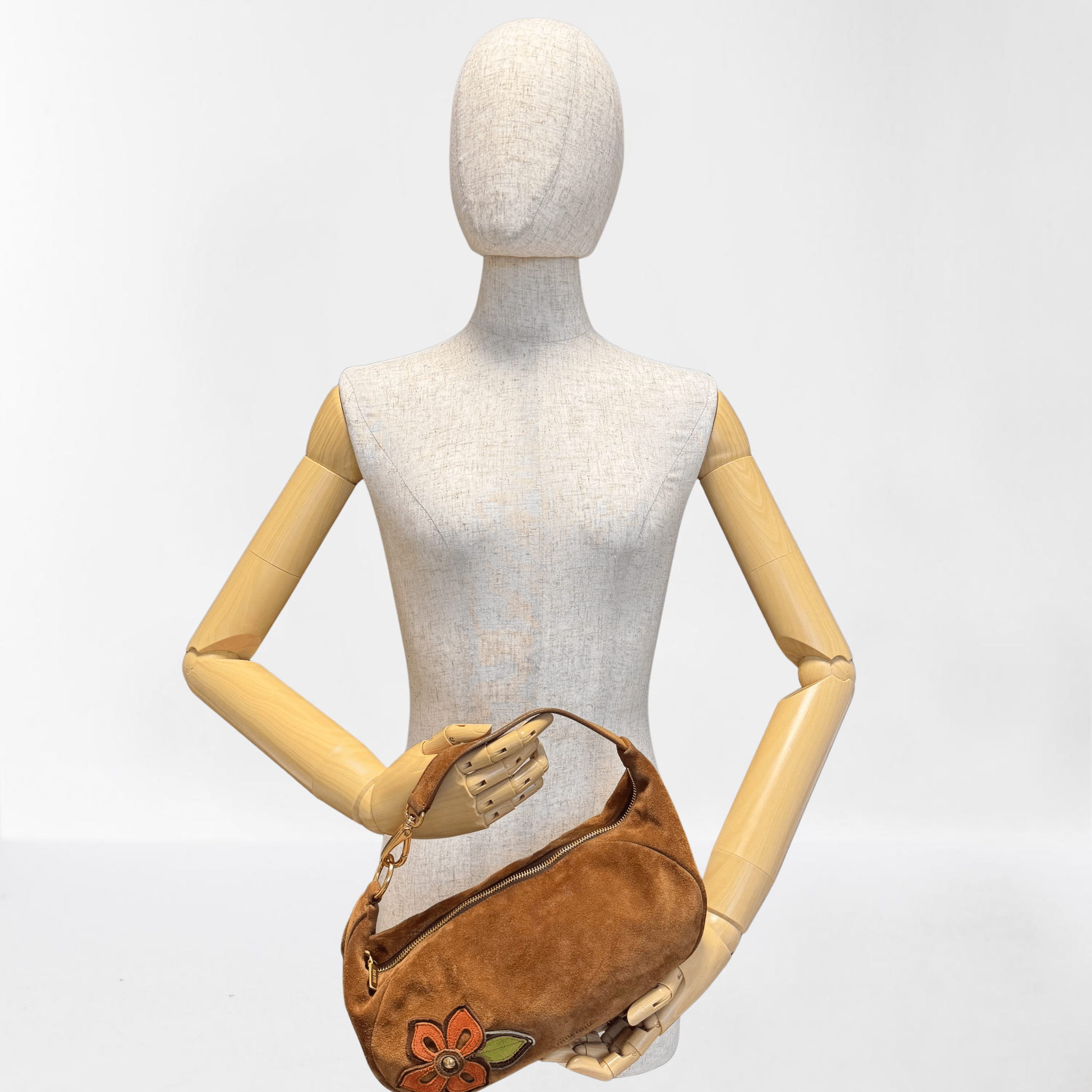 MIU MIU Suede Brown Hobo Shoulder Bag, in , Sold by HIVE PRELOVED - Shoulder Bags, ,