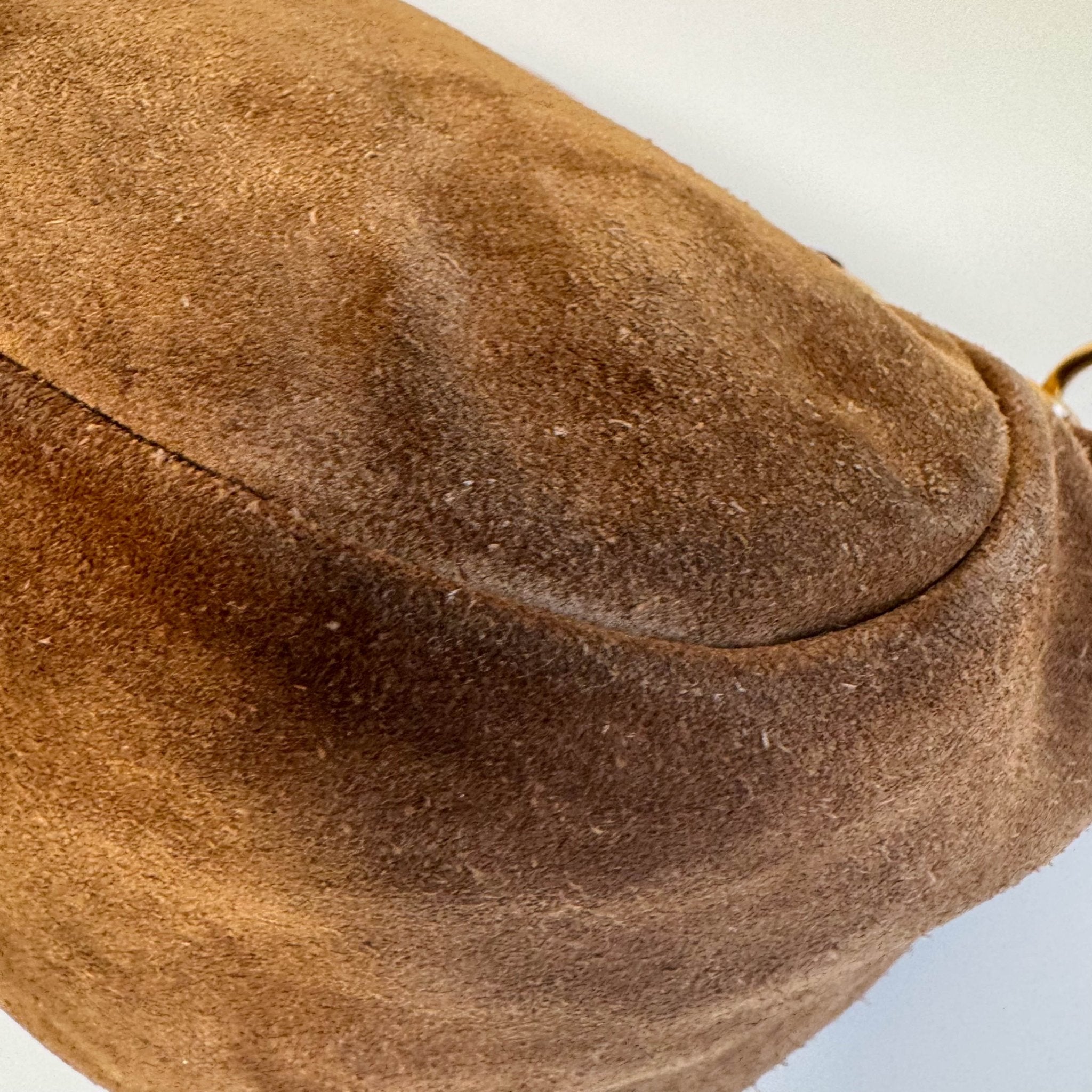 MIU MIU Suede Brown Hobo Shoulder Bag, in , Sold by HIVE PRELOVED - Shoulder Bags, ,