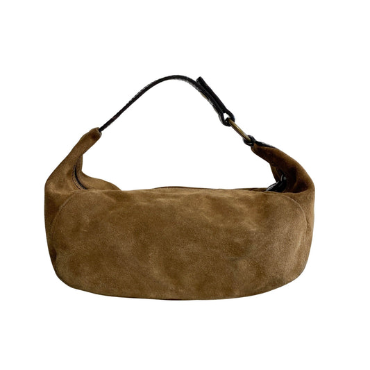 MIU MIU Suede Hobo Brown Pochette Handbag, in , Sold by HIVE PRELOVED - Handle Bags, ,
