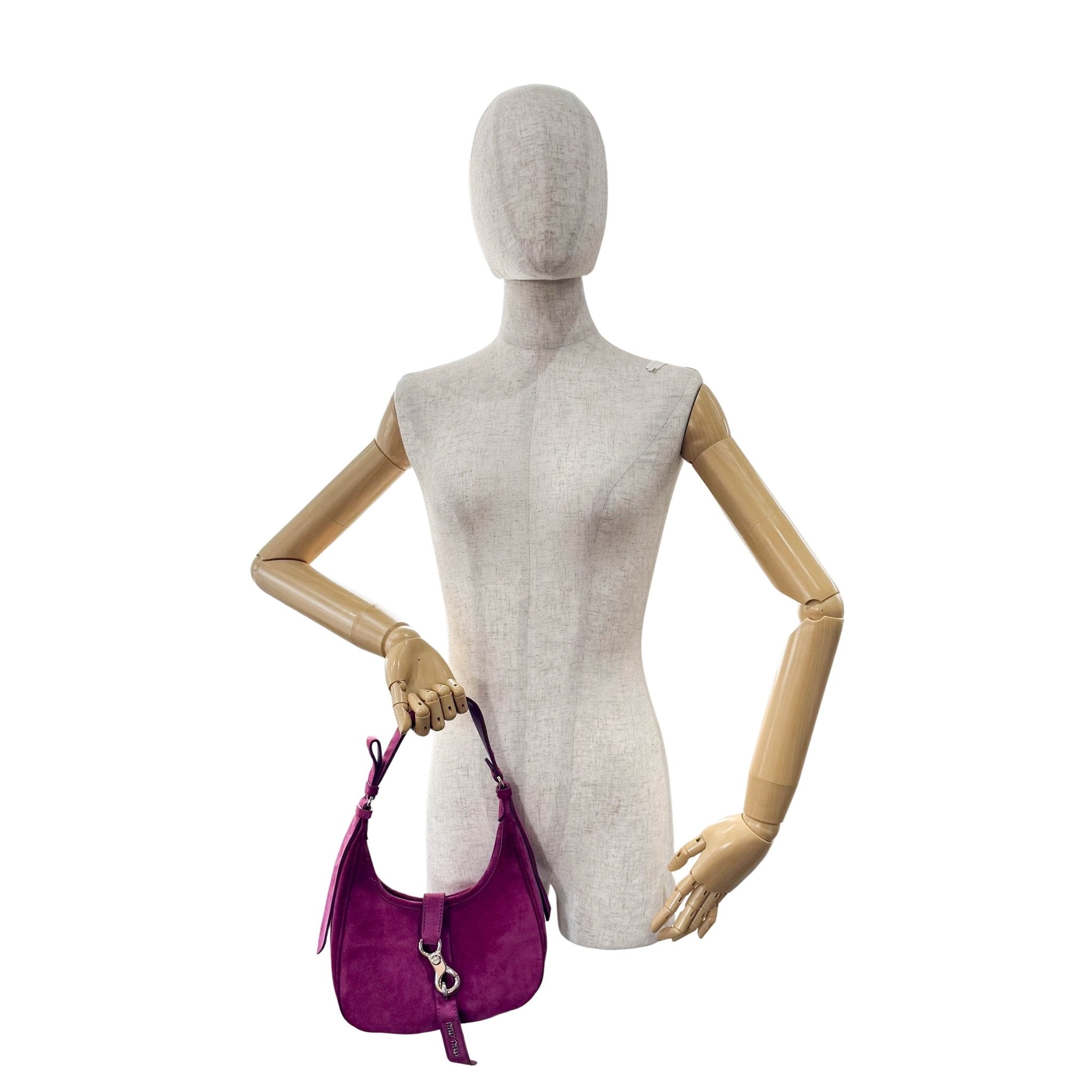 MIU MIU Suede Hobo Purple Shoulder Bag, in , Sold by HIVE PRELOVED - Shoulder Bags, ,