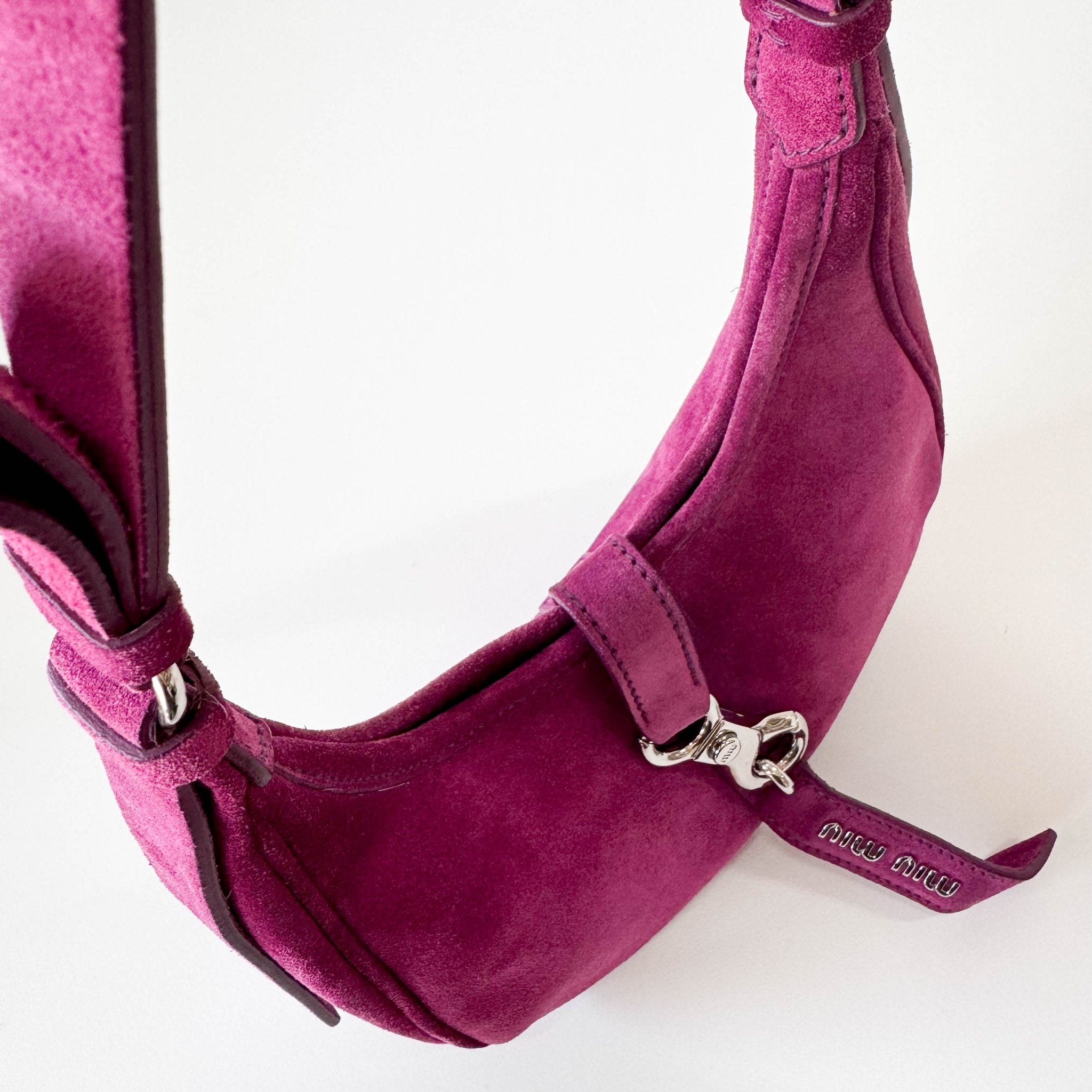 MIU MIU Suede Hobo Purple Shoulder Bag, in , Sold by HIVE PRELOVED - Shoulder Bags, ,