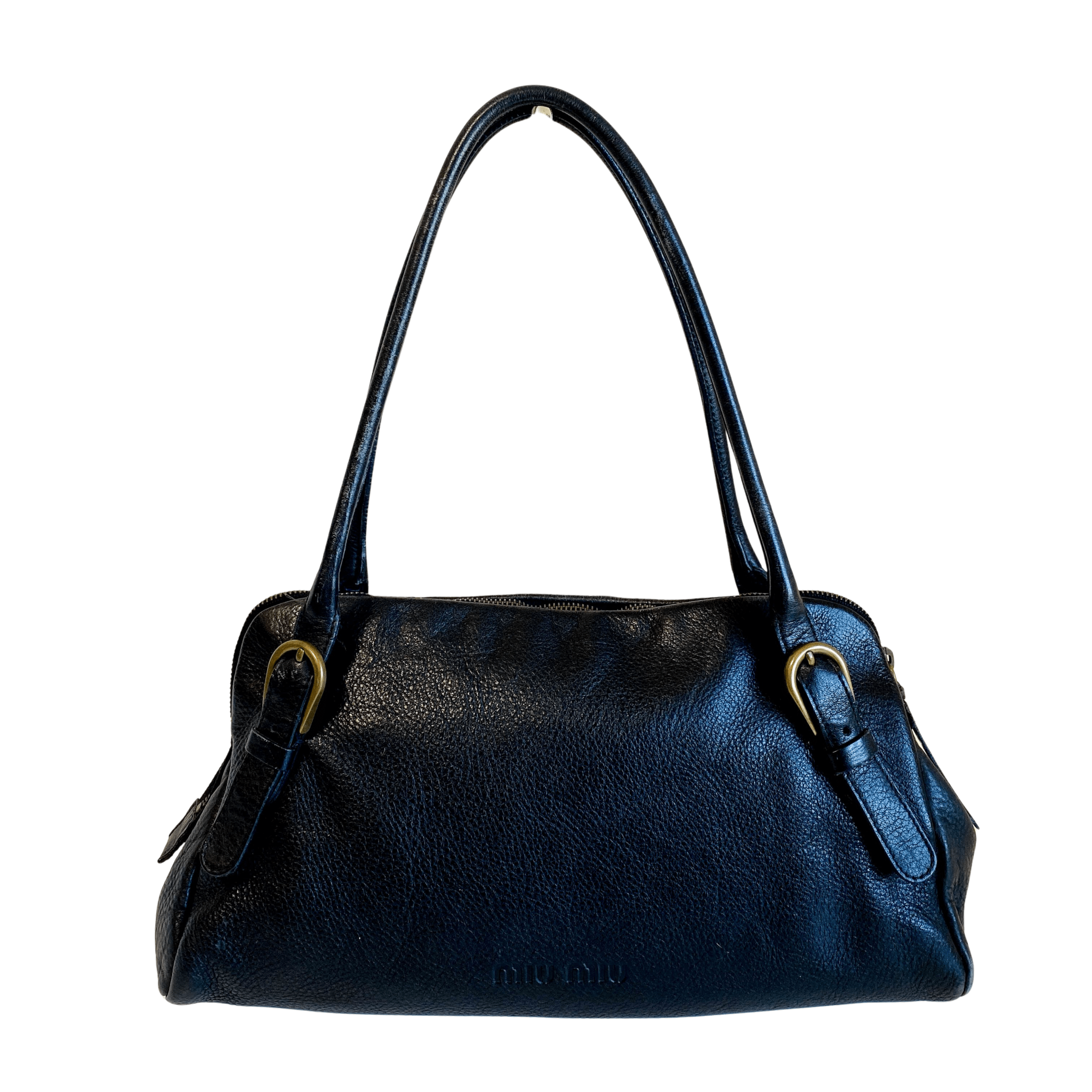 MIU MIU Vintage Black Leather Shoulder Bag, in , Sold by HIVE PRELOVED - Shoulder Bags, ,