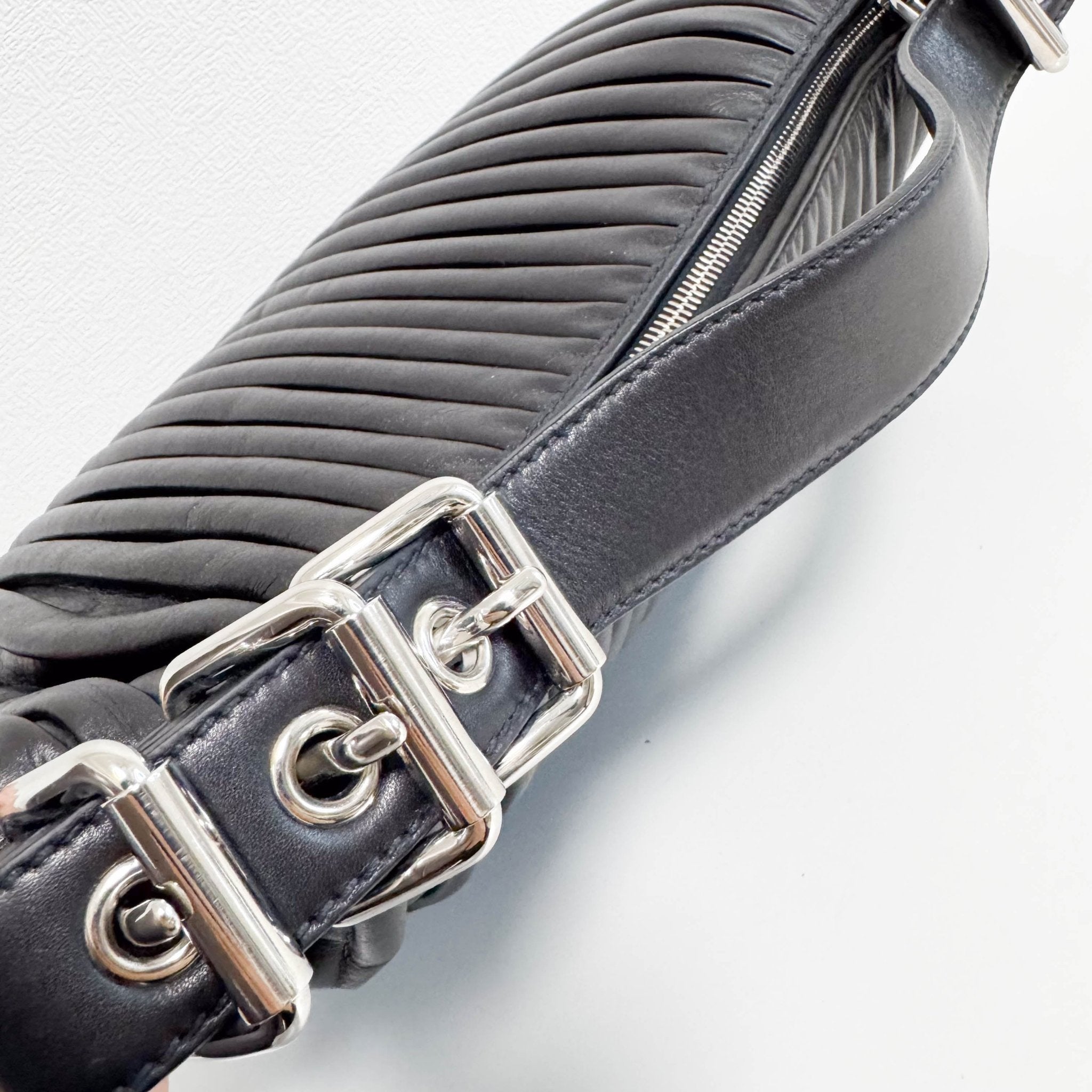 MIU MIU Vintage Black Leather Shoulder Bag, in , Sold by HIVE PRELOVED - Shoulder Bags, ,