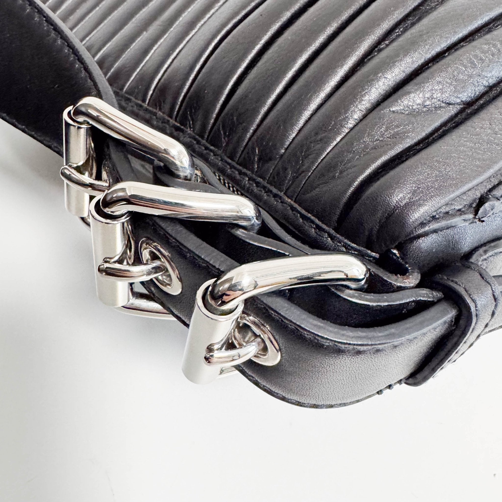 MIU MIU Vintage Black Leather Shoulder Bag, in , Sold by HIVE PRELOVED - Shoulder Bags, ,