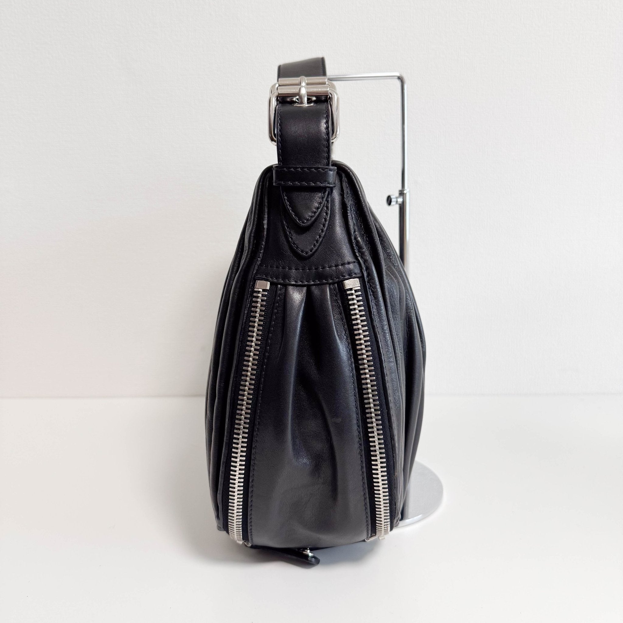 MIU MIU Vintage Black Leather Shoulder Bag, in , Sold by HIVE PRELOVED - Shoulder Bags, ,