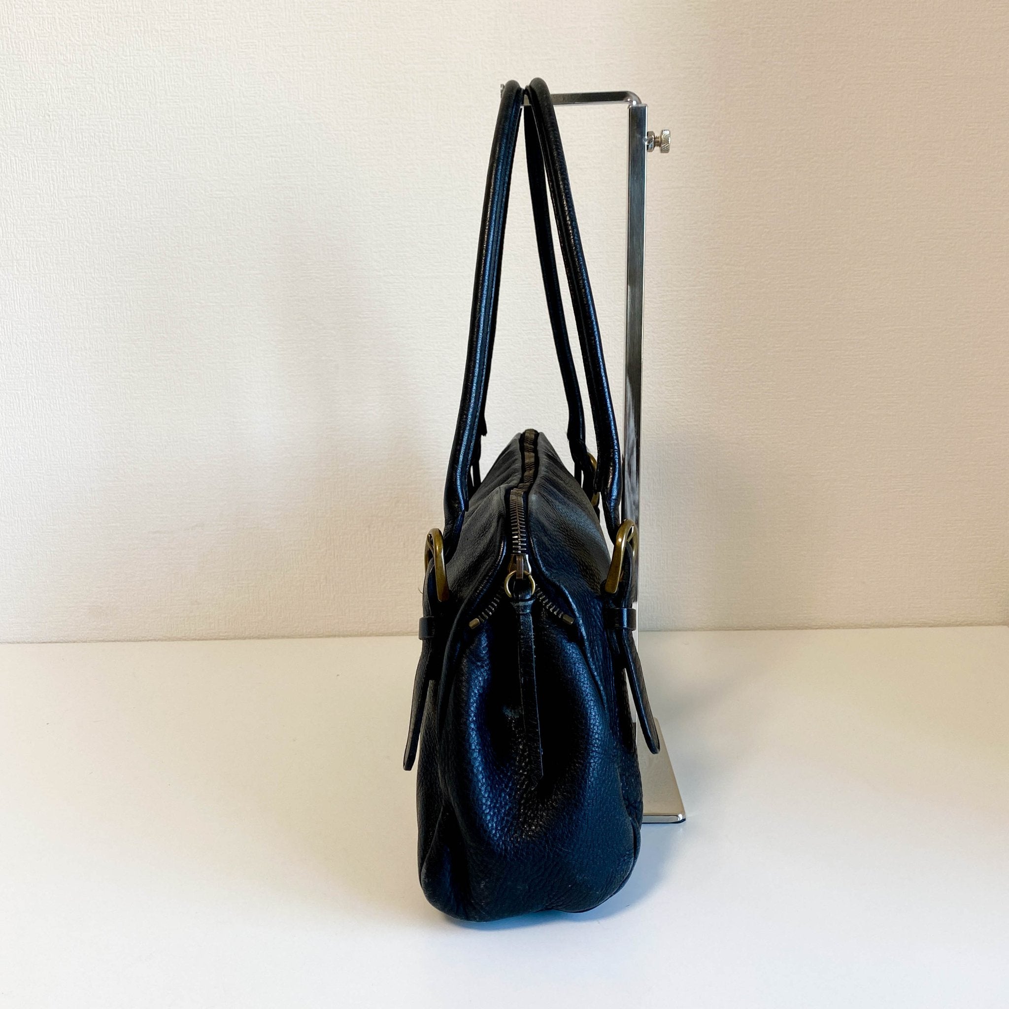 MIU MIU Vintage Black Leather Shoulder Bag, in , Sold by HIVE PRELOVED - Shoulder Bags, ,