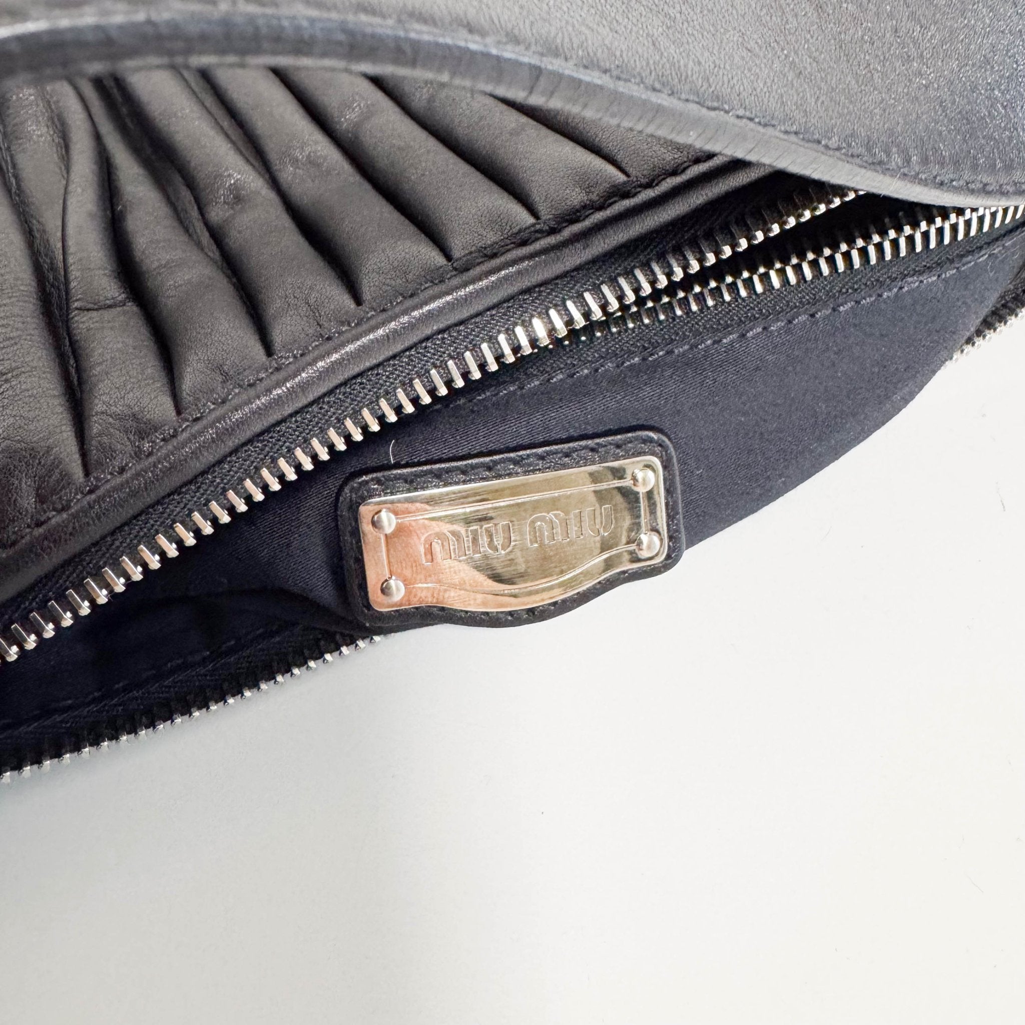 MIU MIU Vintage Black Leather Shoulder Bag, in , Sold by HIVE PRELOVED - Shoulder Bags, ,