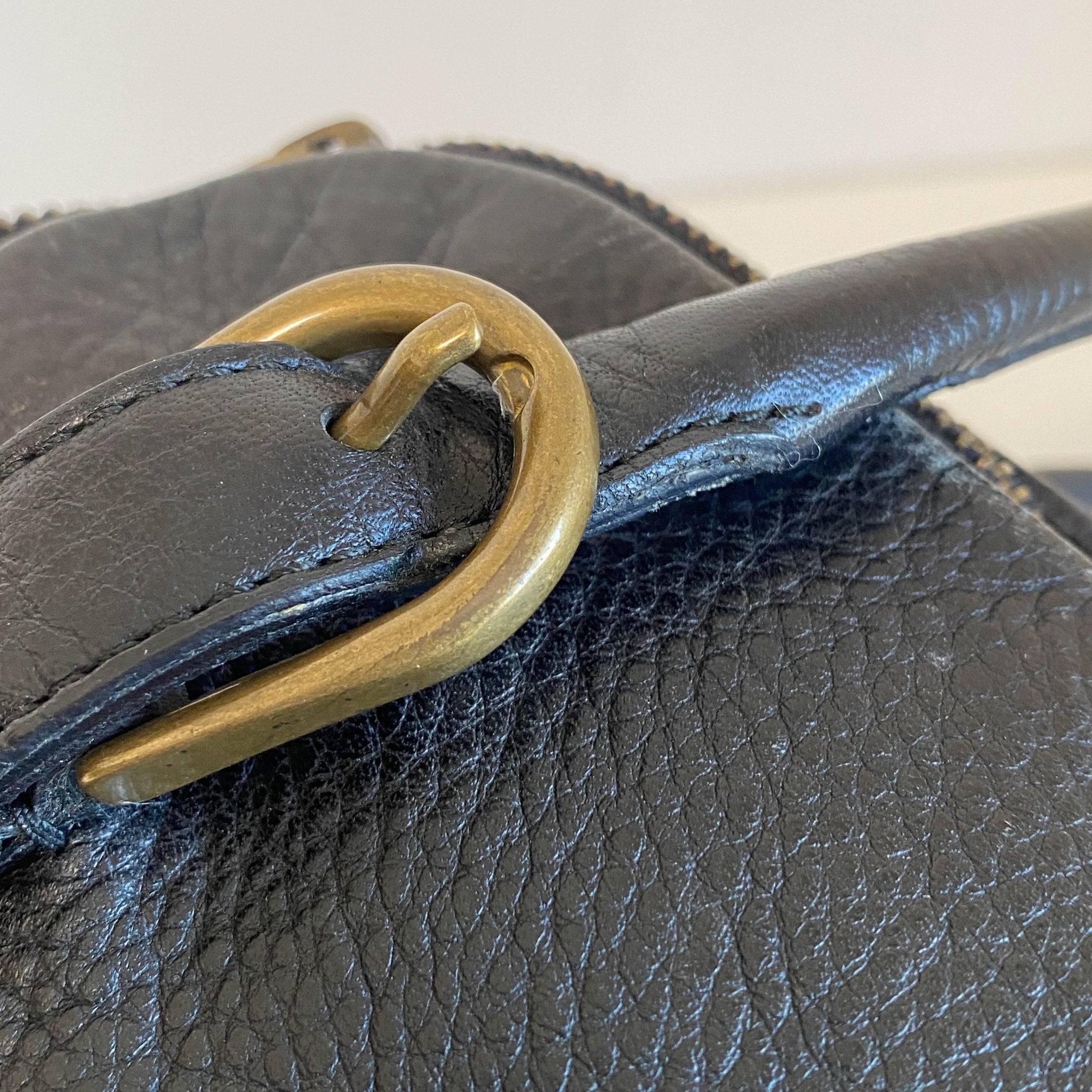 MIU MIU Vintage Black Leather Shoulder Bag, in , Sold by HIVE PRELOVED - Shoulder Bags, ,
