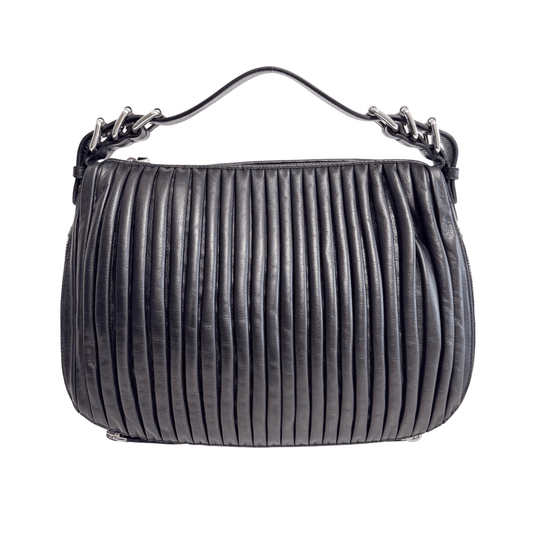 MIU MIU Vintage Black Leather Shoulder Bag, in , Sold by HIVE PRELOVED - Shoulder Bags, ,