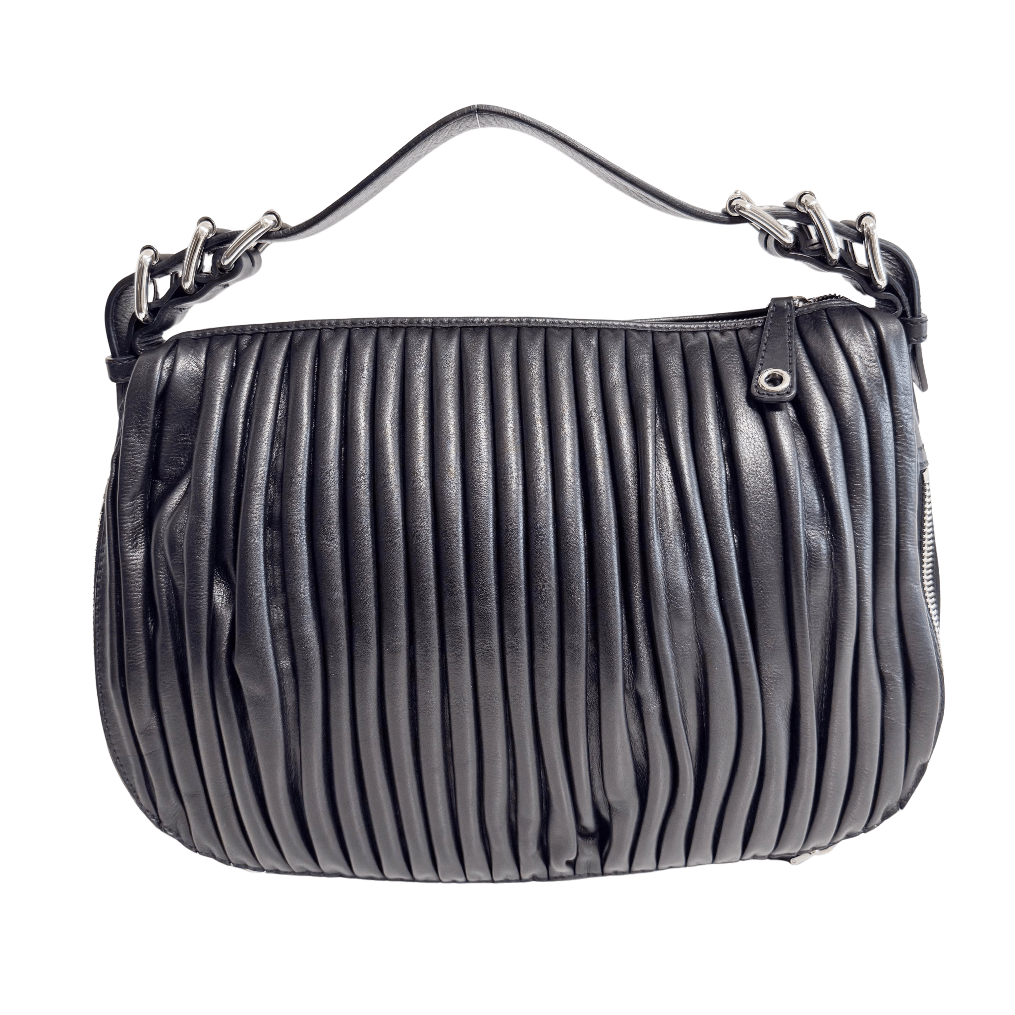 MIU MIU Vintage Black Leather Shoulder Bag, in , Sold by HIVE PRELOVED - Shoulder Bags, ,