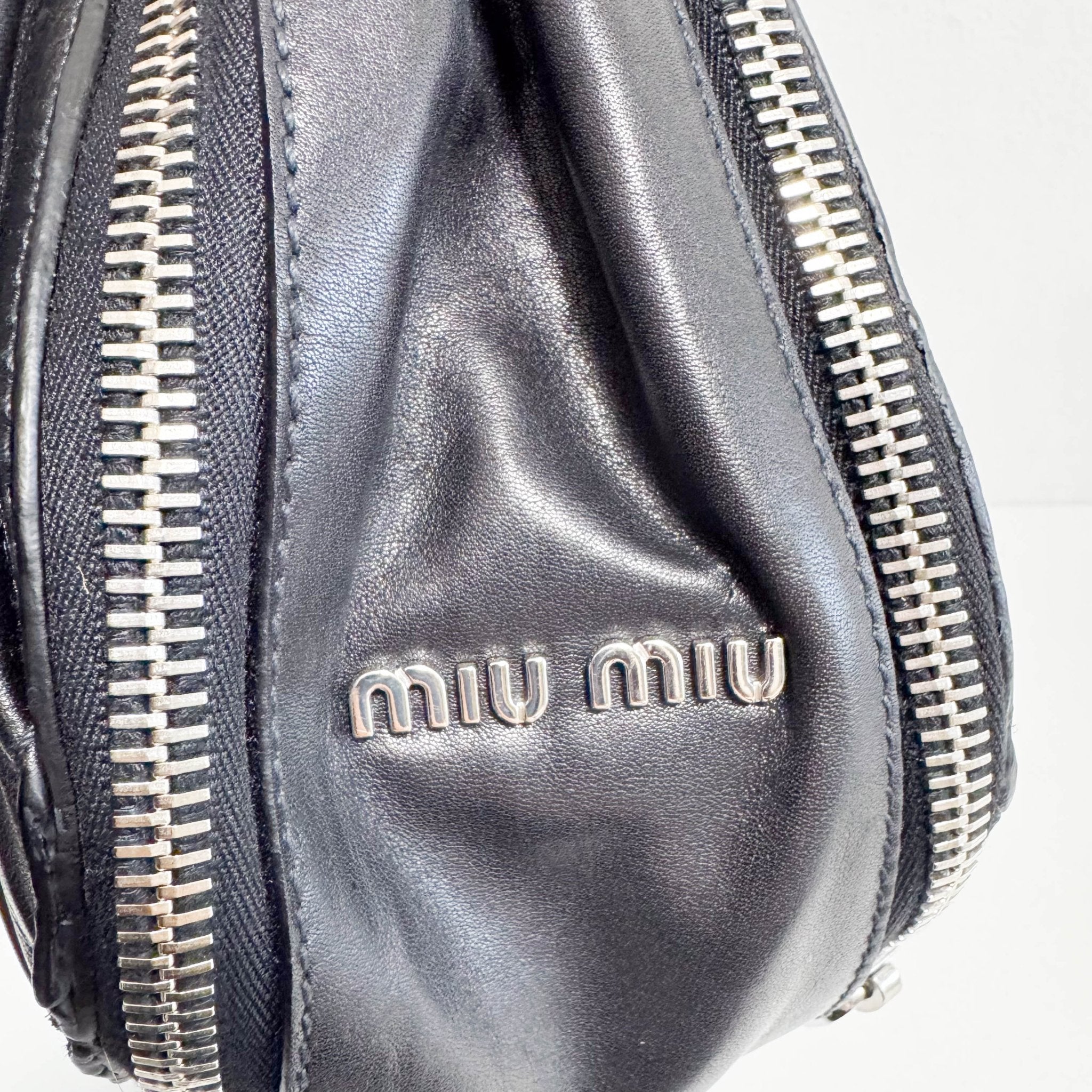 MIU MIU Vintage Black Leather Shoulder Bag, in , Sold by HIVE PRELOVED - Shoulder Bags, ,