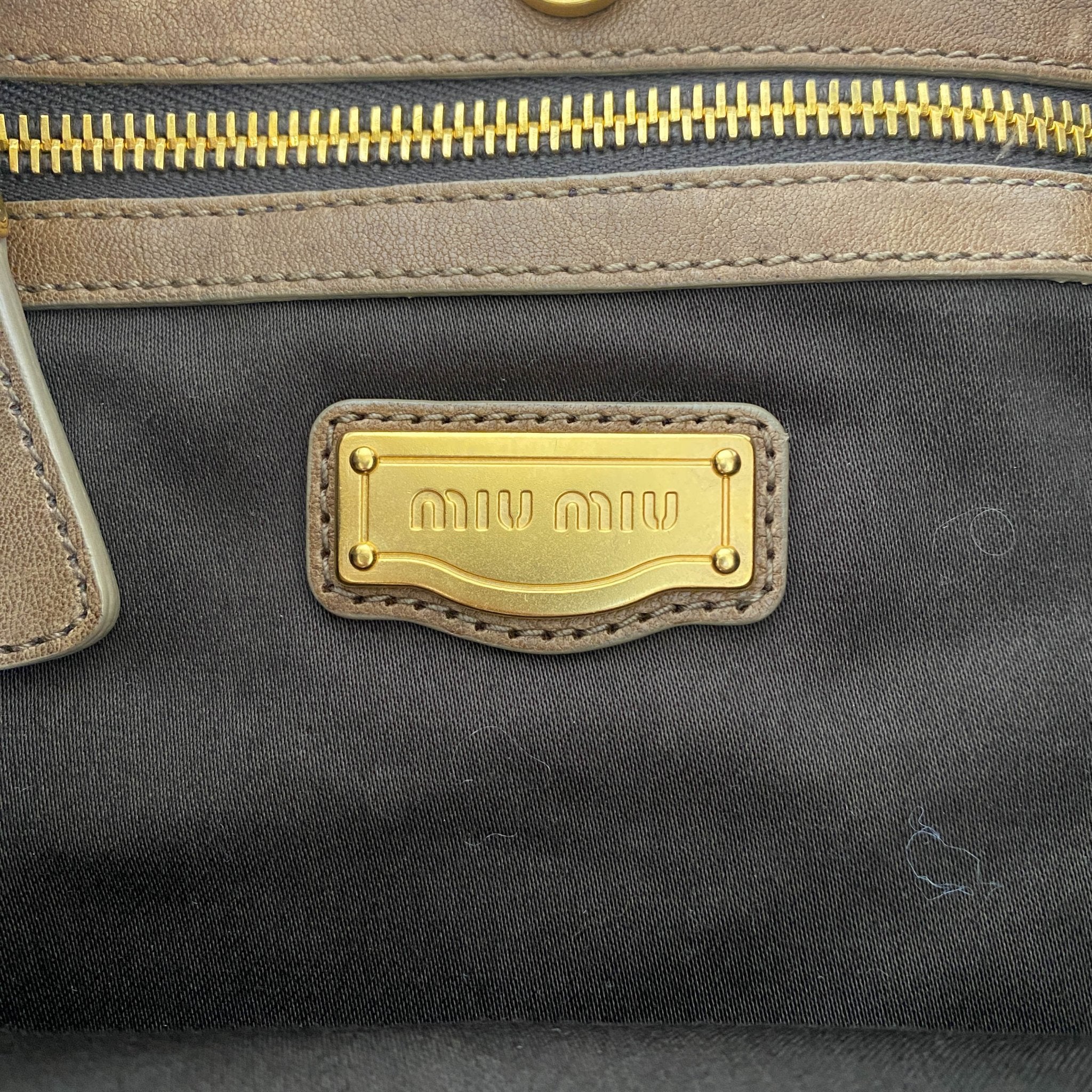 MIU MIU Vintage Brown Intrecciato Leather Shoulder Bag, in , Sold by HIVE PRELOVED - Shoulder Bags, ,