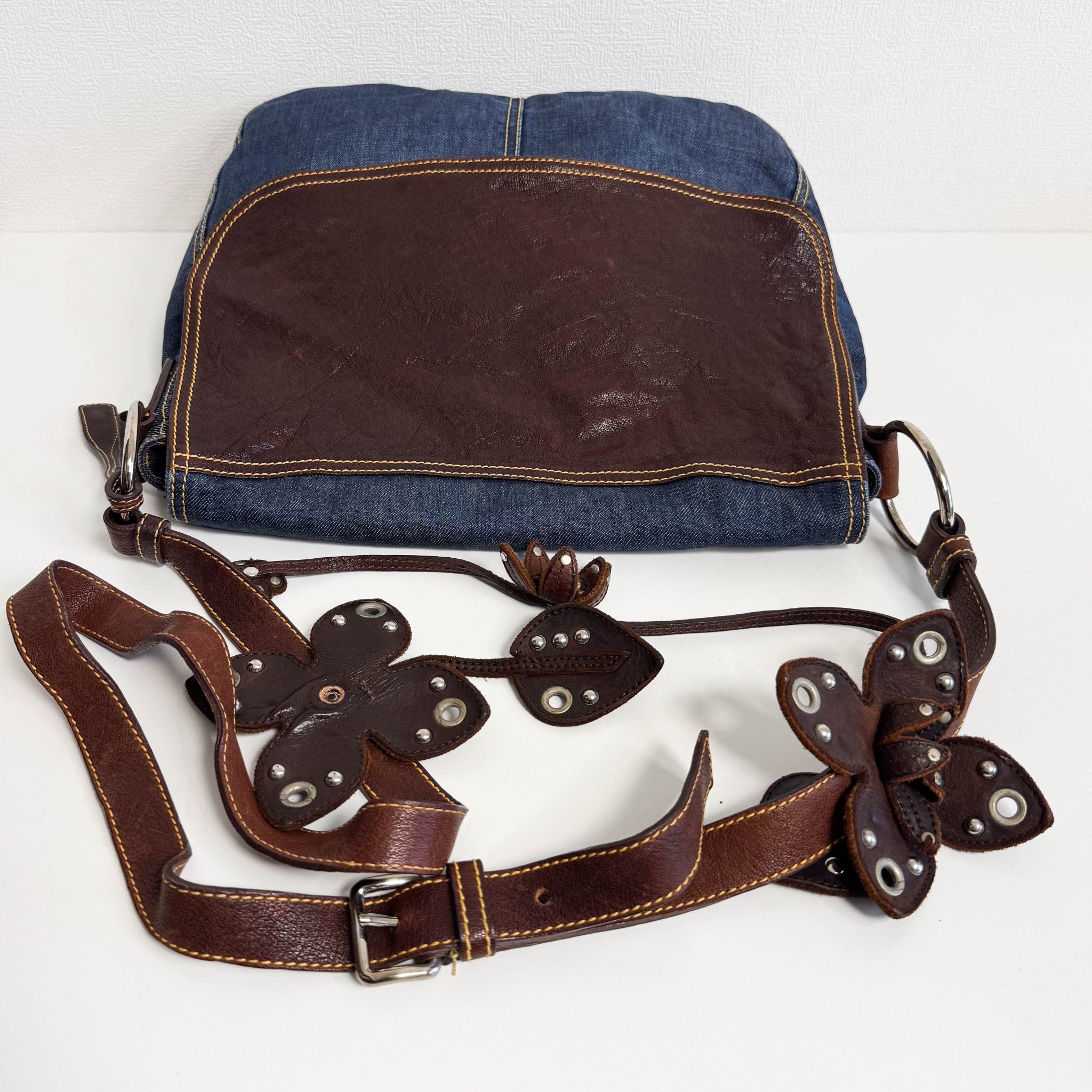 MIU MIU Vintage Denim Satchel Messenger Bag, in , Sold by HIVE PRELOVED - Shoulder Bags, ,