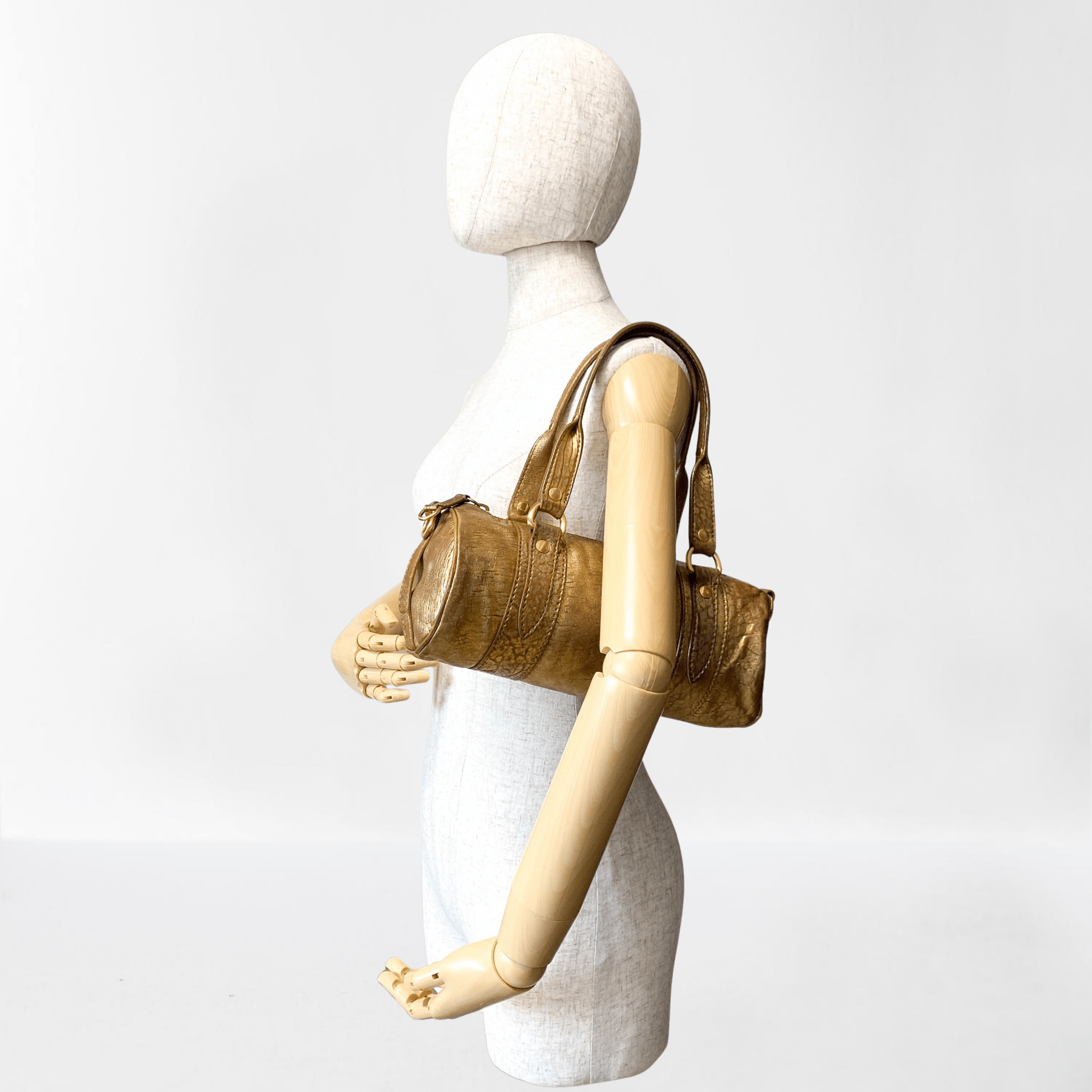 MIU MIU Vintage Gold Leather Handle Bag, in , Sold by HIVE PRELOVED - Handle Bags, ,