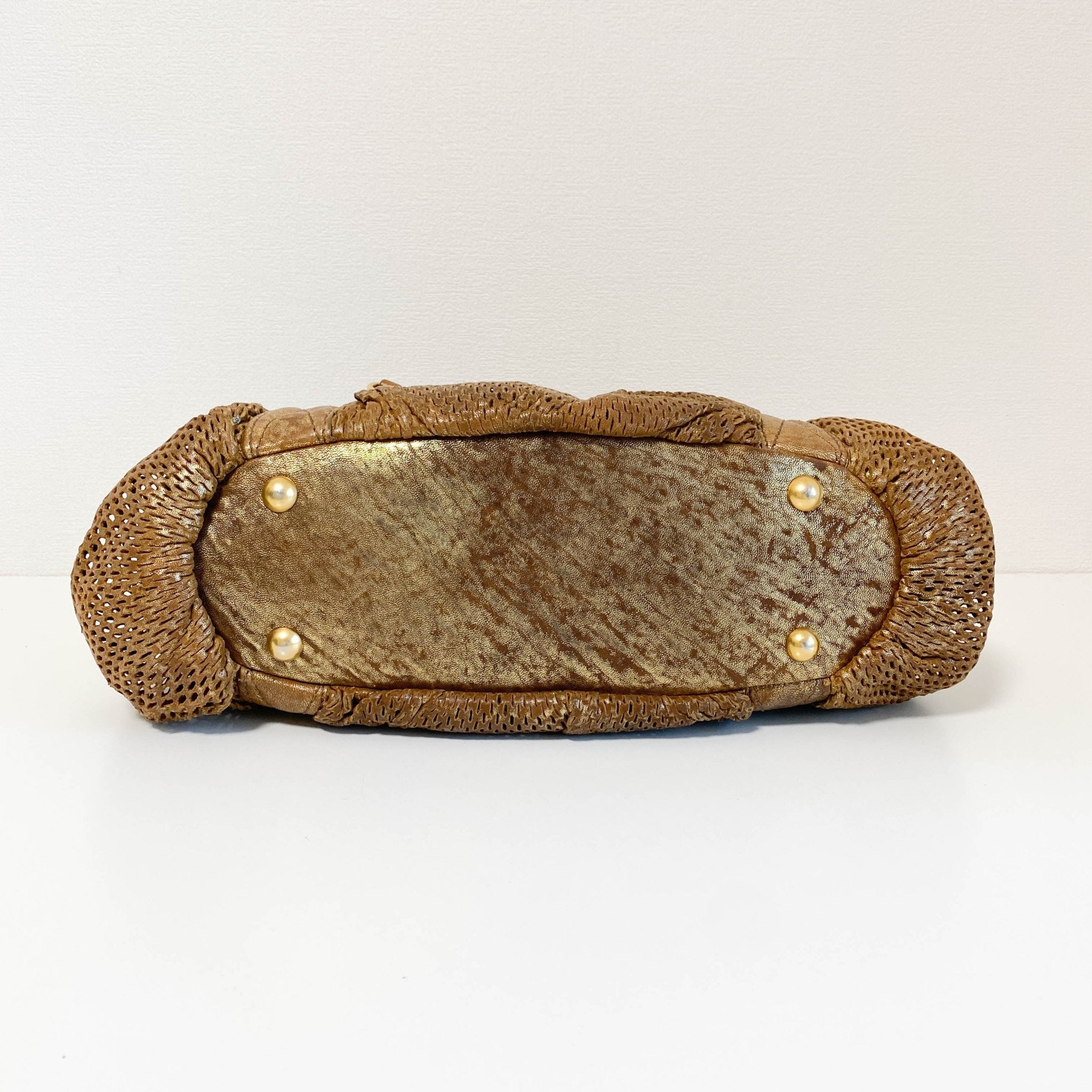 MIU MIU Vintage Gold Leather Shoulder Bag, in , Sold by HIVE PRELOVED - Shoulder Bags, ,