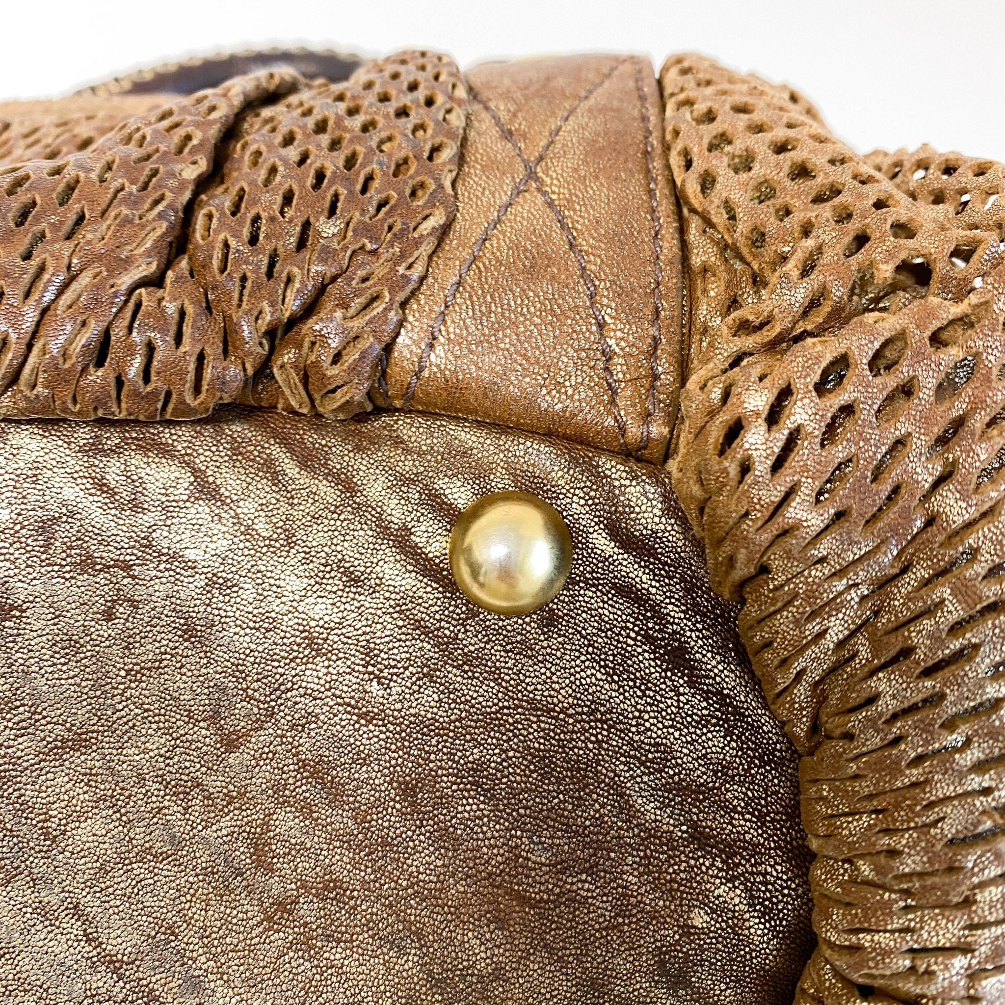 MIU MIU Vintage Gold Leather Shoulder Bag, in , Sold by HIVE PRELOVED - Shoulder Bags, ,