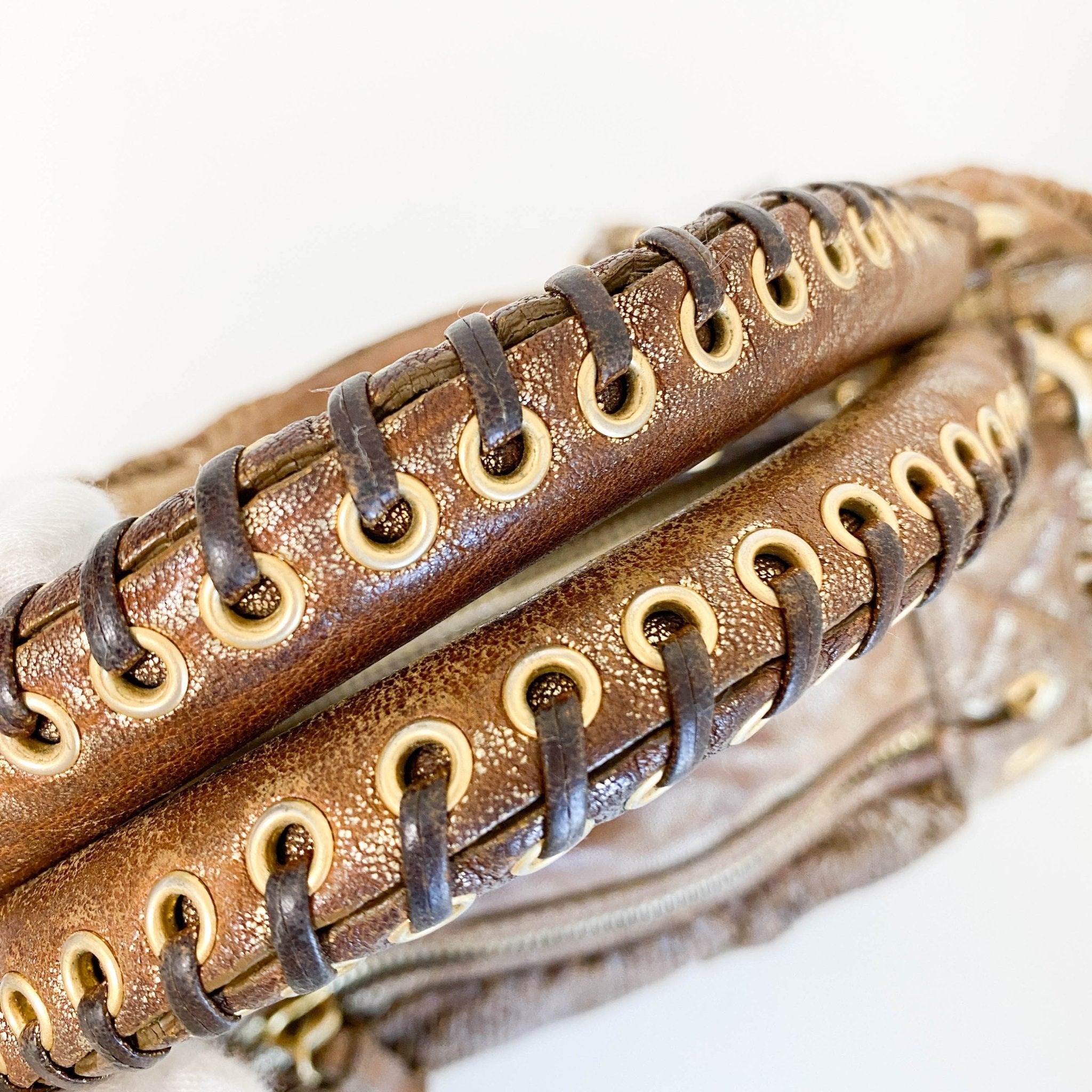 MIU MIU Vintage Gold Leather Shoulder Bag, in , Sold by HIVE PRELOVED - Shoulder Bags, ,