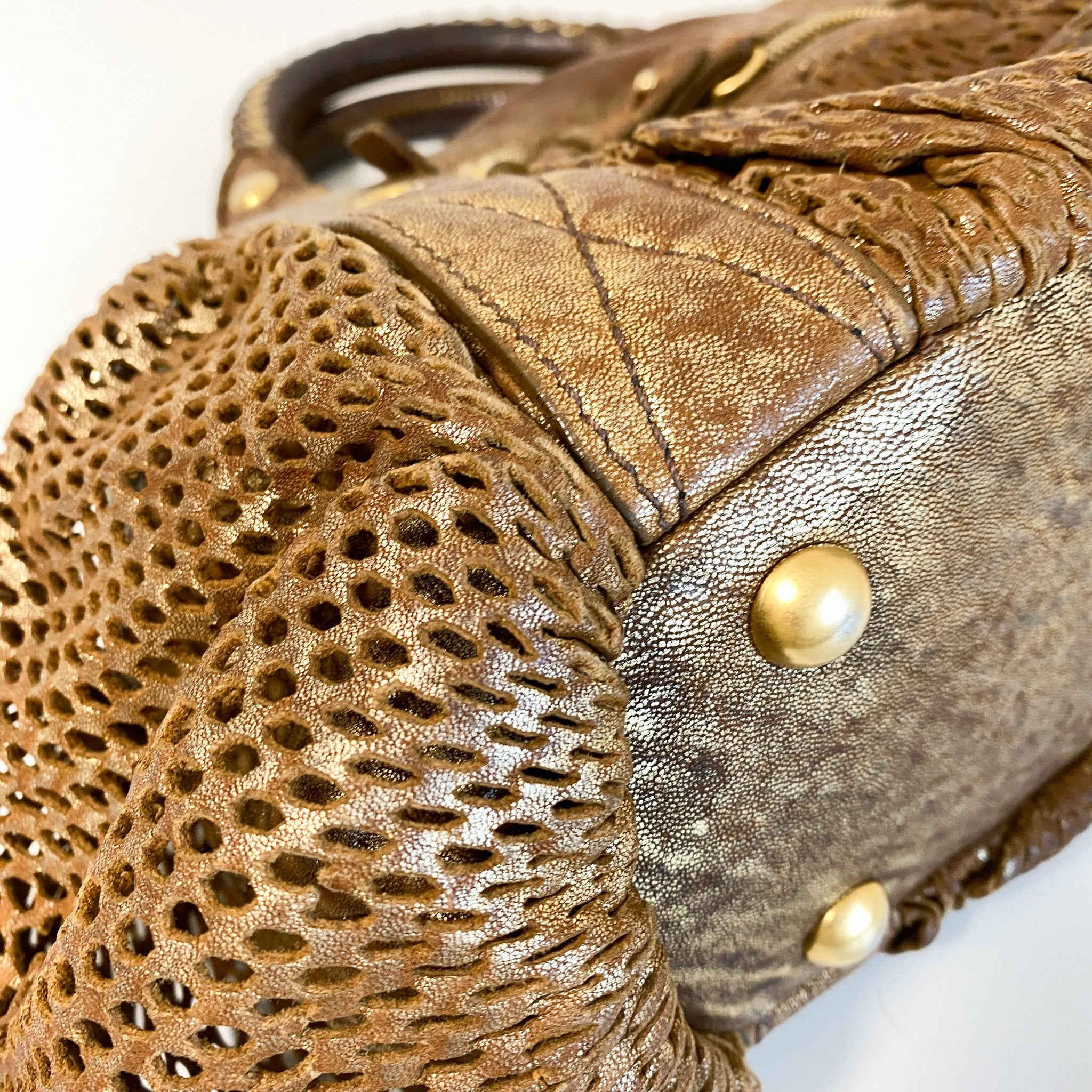 MIU MIU Vintage Gold Leather Shoulder Bag, in , Sold by HIVE PRELOVED - Shoulder Bags, ,