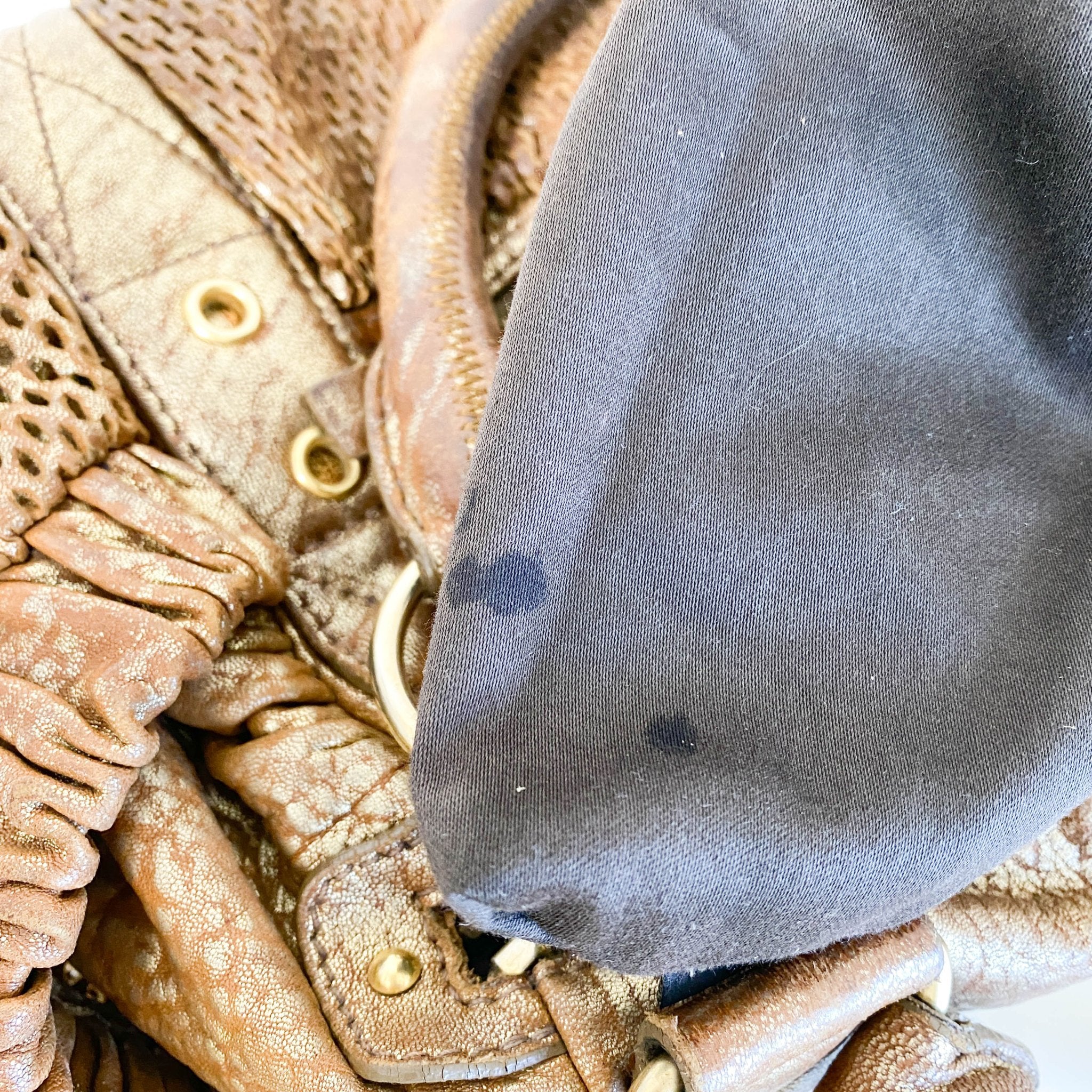 MIU MIU Vintage Gold Leather Shoulder Bag, in , Sold by HIVE PRELOVED - Shoulder Bags, ,