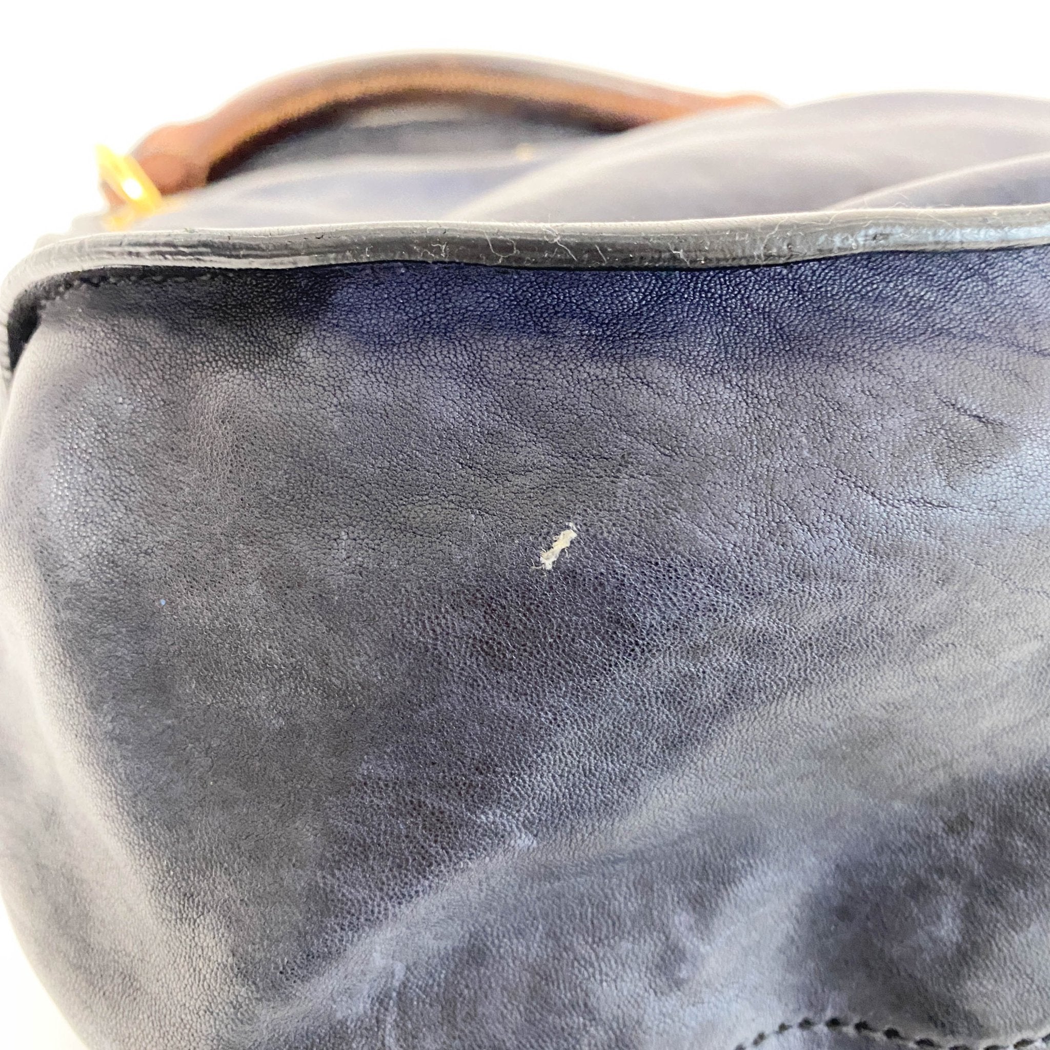 MIU MIU Vintage Navy Leather Handbag, in , Sold by HIVE PRELOVED - Handle Bags, ,