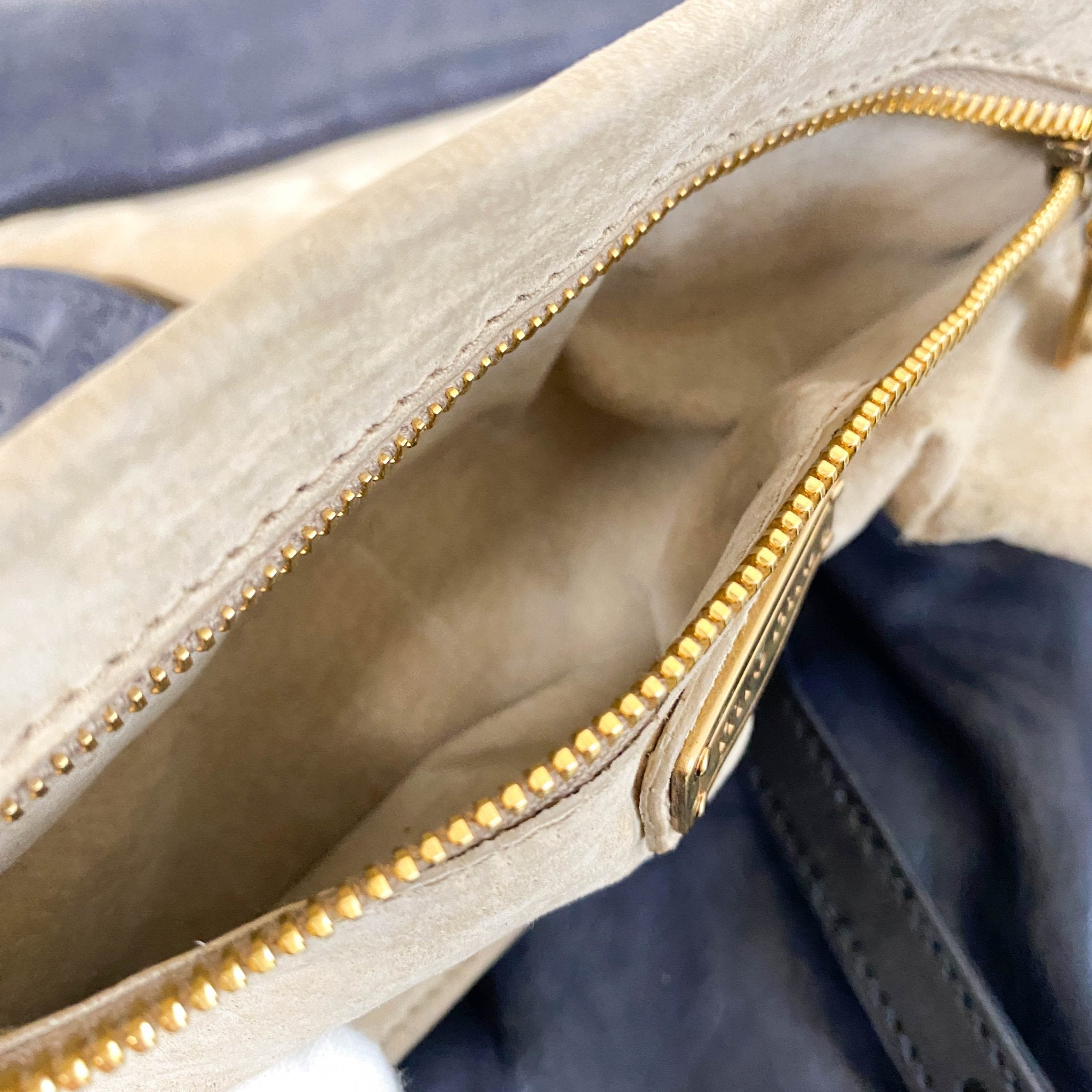 MIU MIU Vintage Navy Leather Handbag, in , Sold by HIVE PRELOVED - Handle Bags, ,