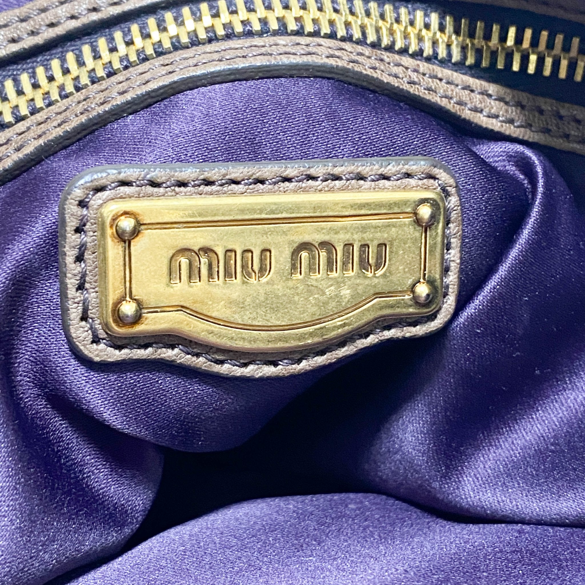 MIU MIU Vintage Studs Brown Tote Bag, in , Sold by HIVE PRELOVED - Shoulder Bags, Totes,