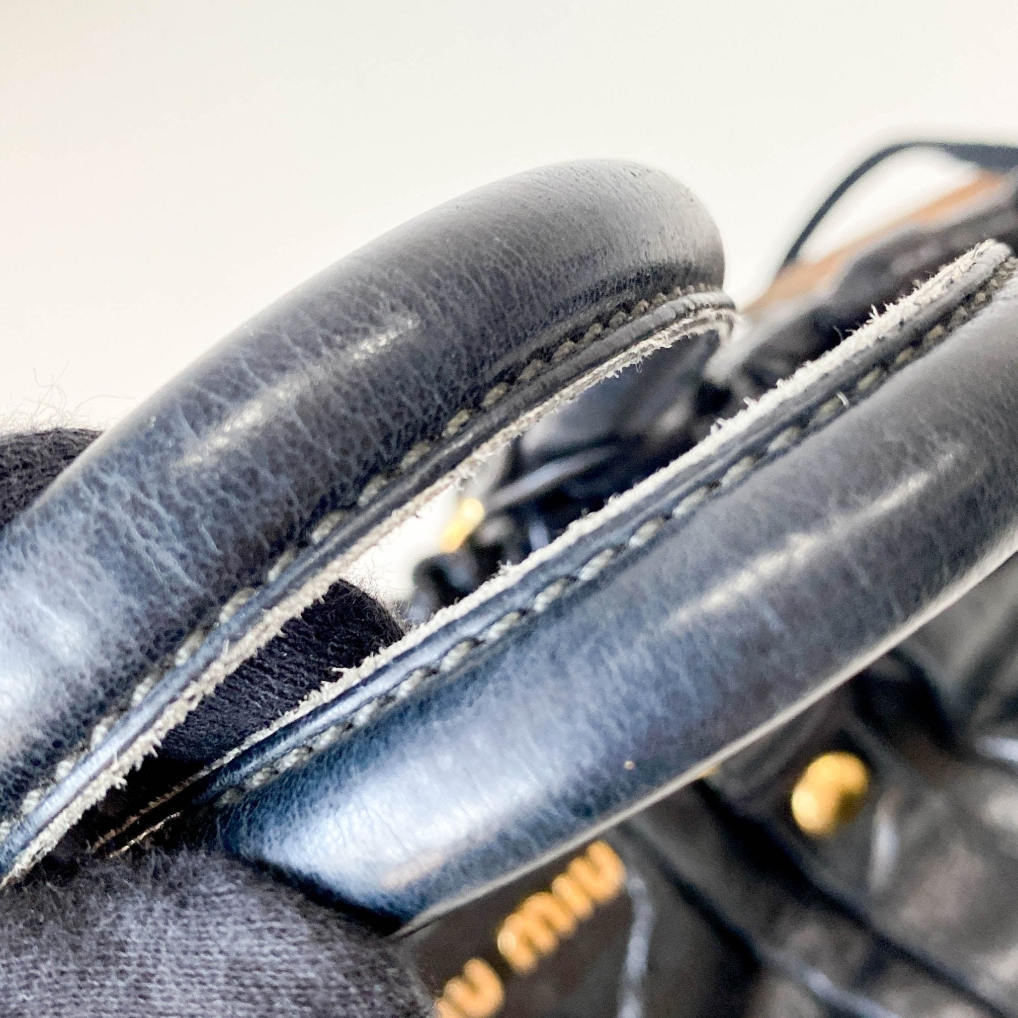 MIU MIU Vitello Bauletto Black Leather Handle/ Shoulder Bag, in , Sold by HIVE PRELOVED - Handle Bags, Shoulder Bags,