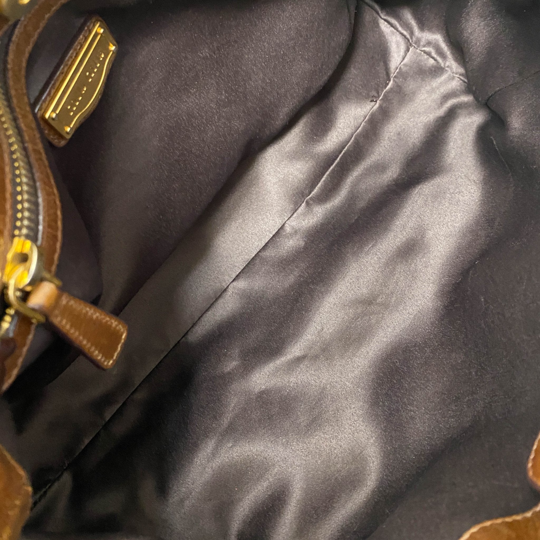 MIU MIU Vitello Bauletto Brown Leather Handbag, in , Sold by HIVE PRELOVED - Handle Bags, ,